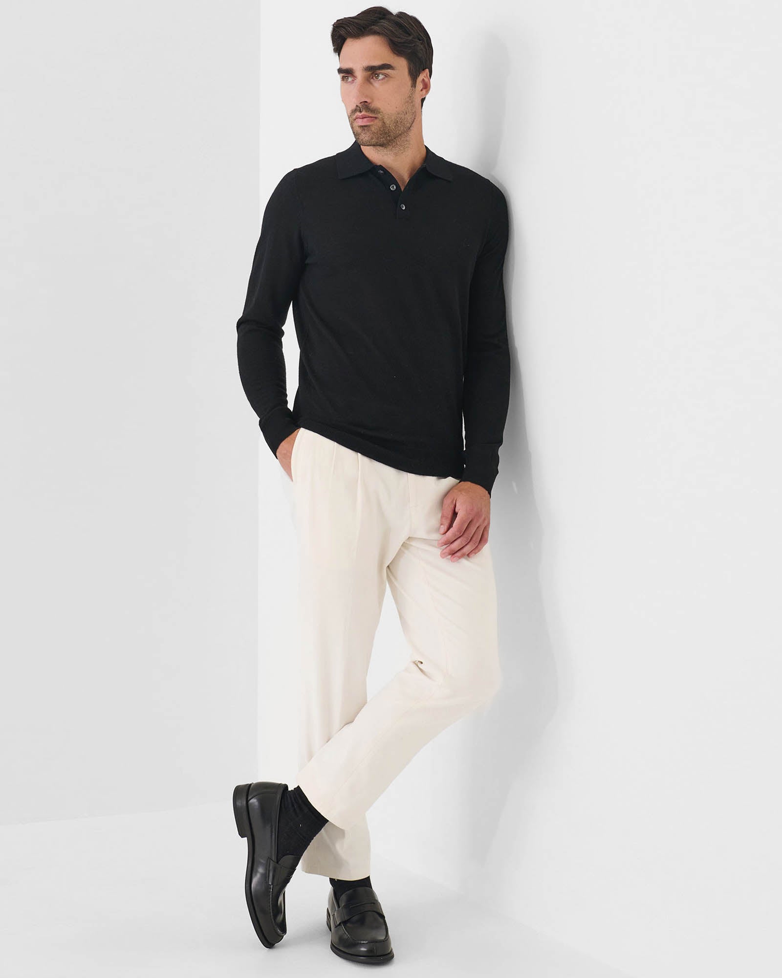 Pull polo à 3 boutons, calibre 14