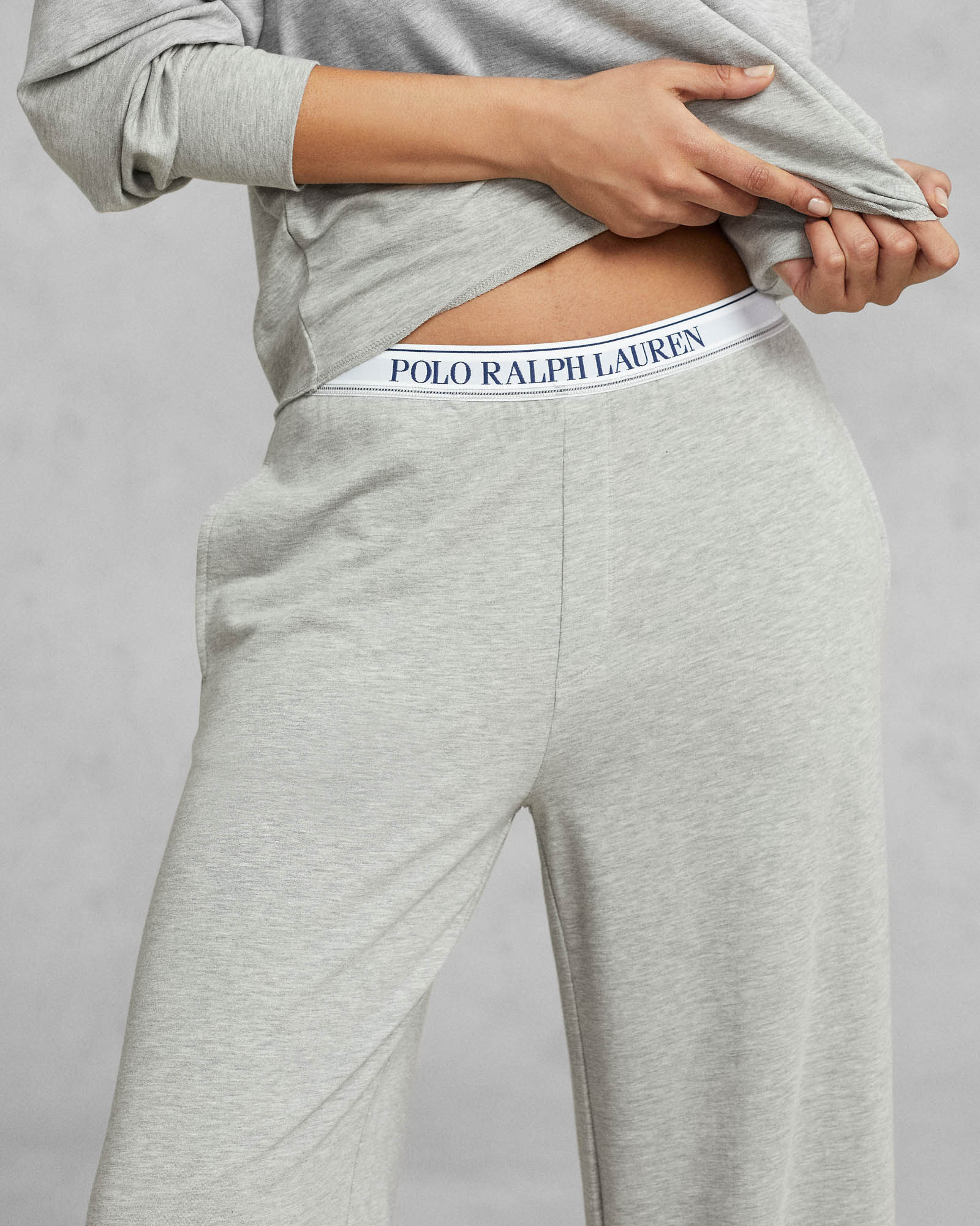 Ensemble pantalon large à col ras du cou