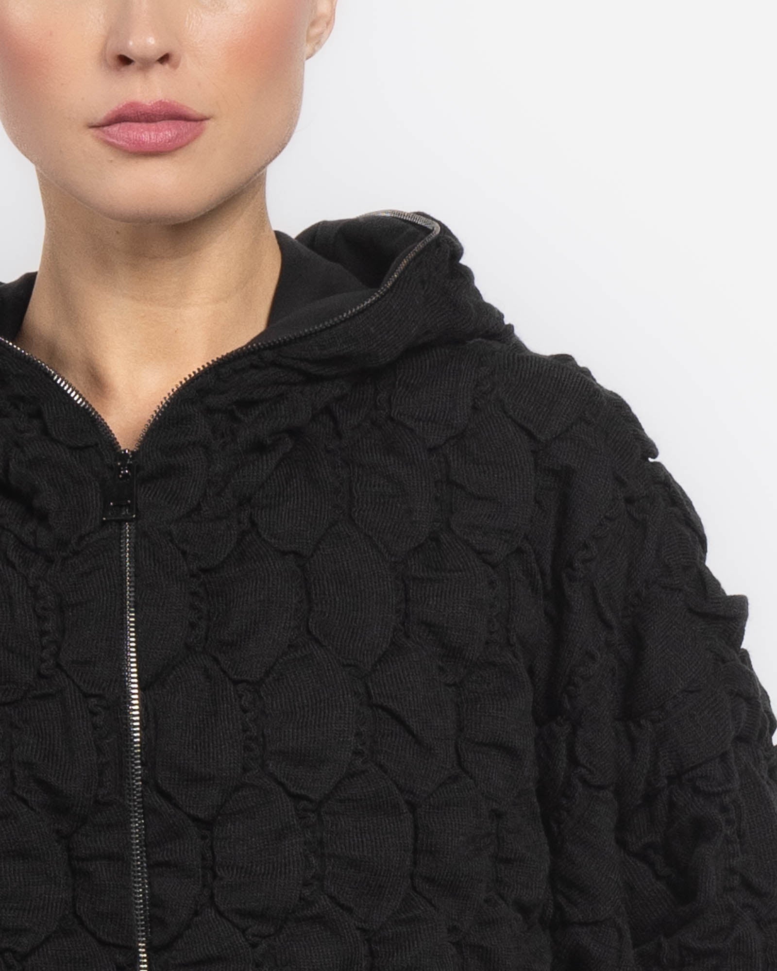 Crop Hooded Bomber Jacket
