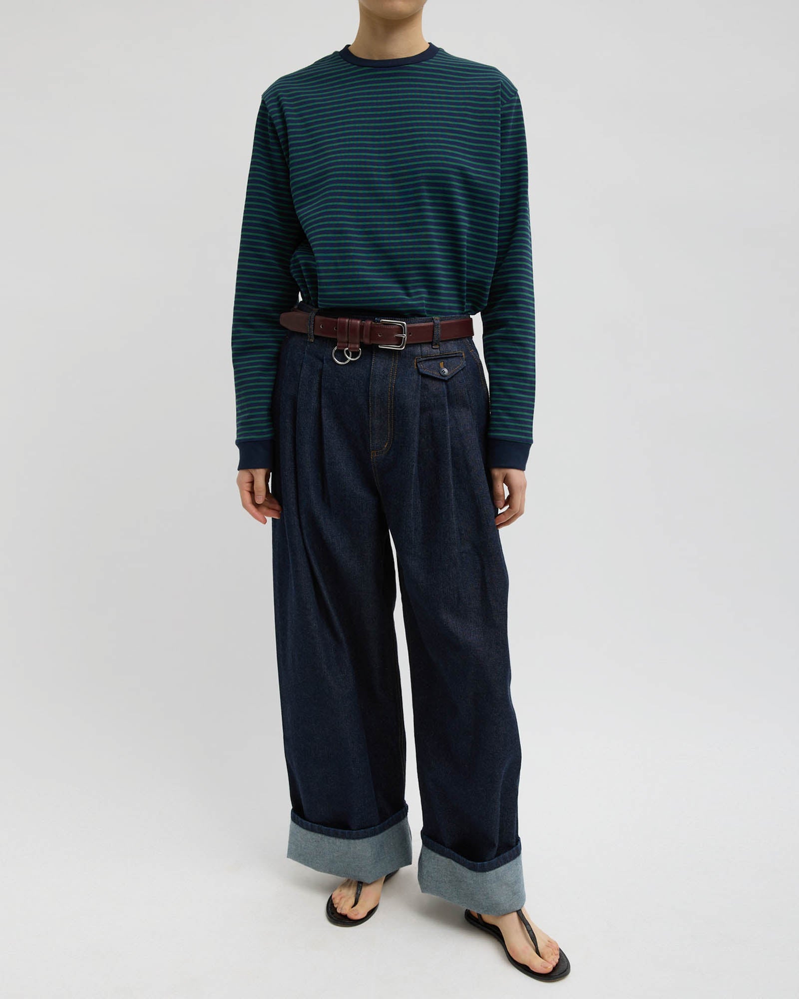 Triple Pleat Jeans