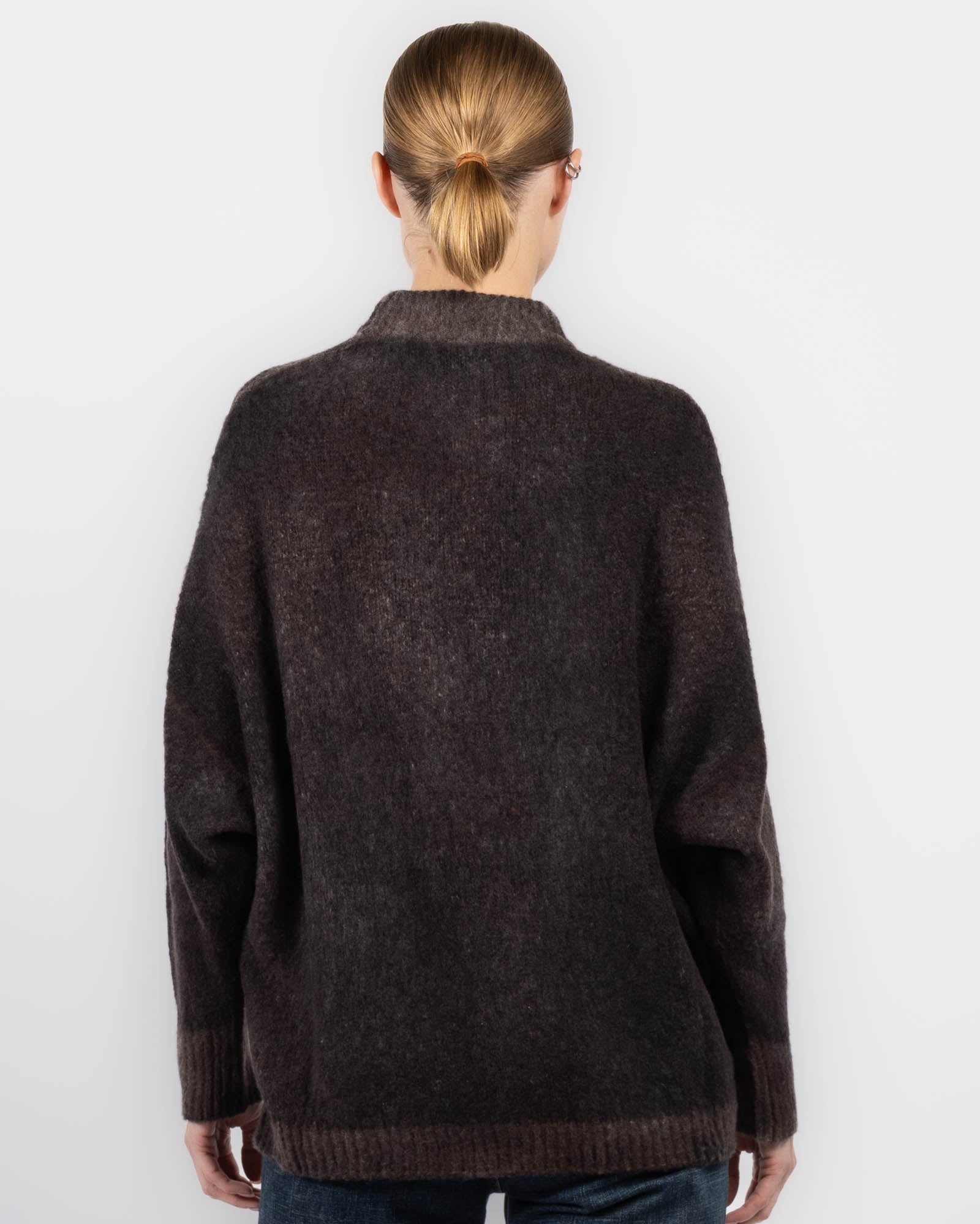 Pull à col roulé brossé