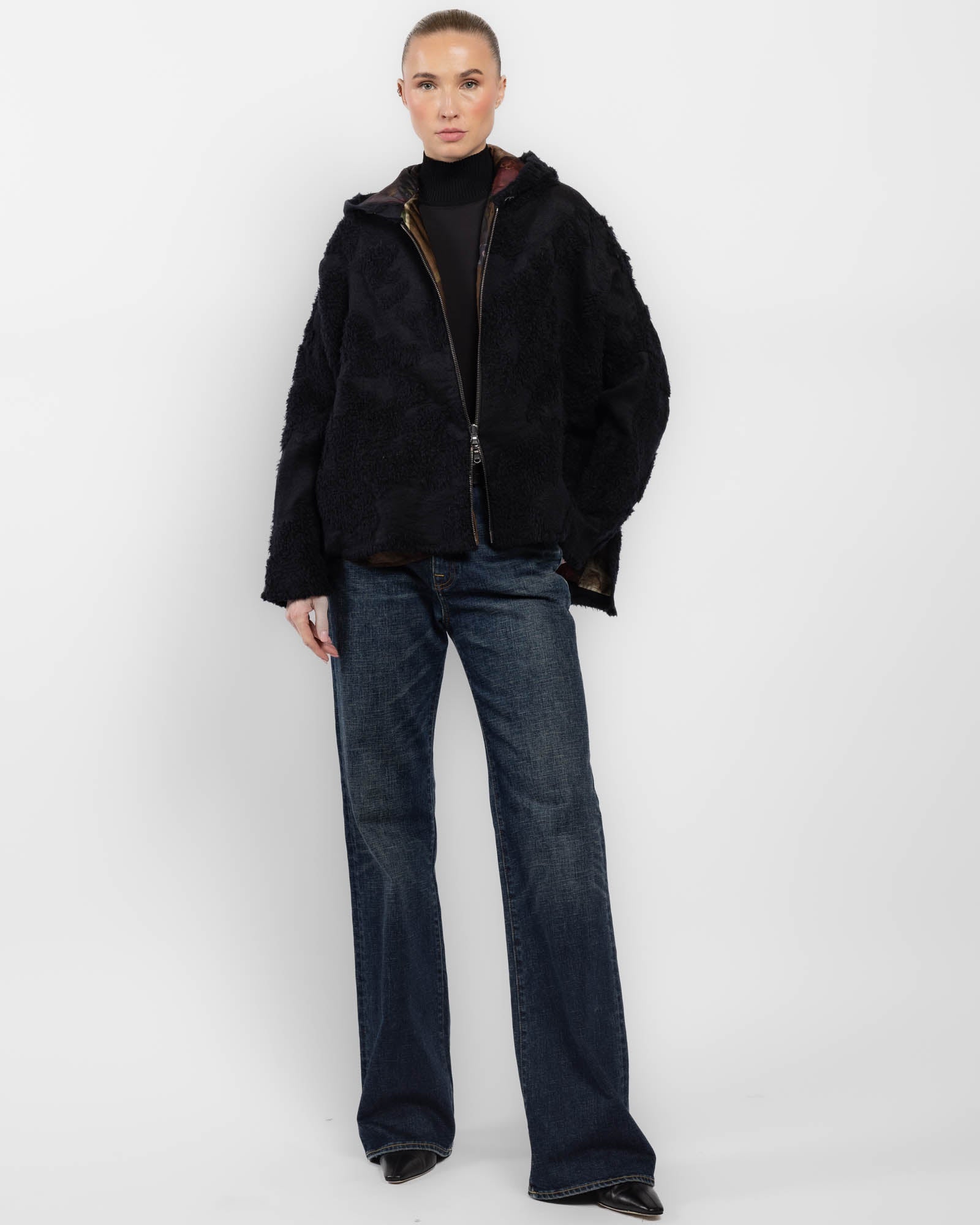 Bar Short Hoodie Coat