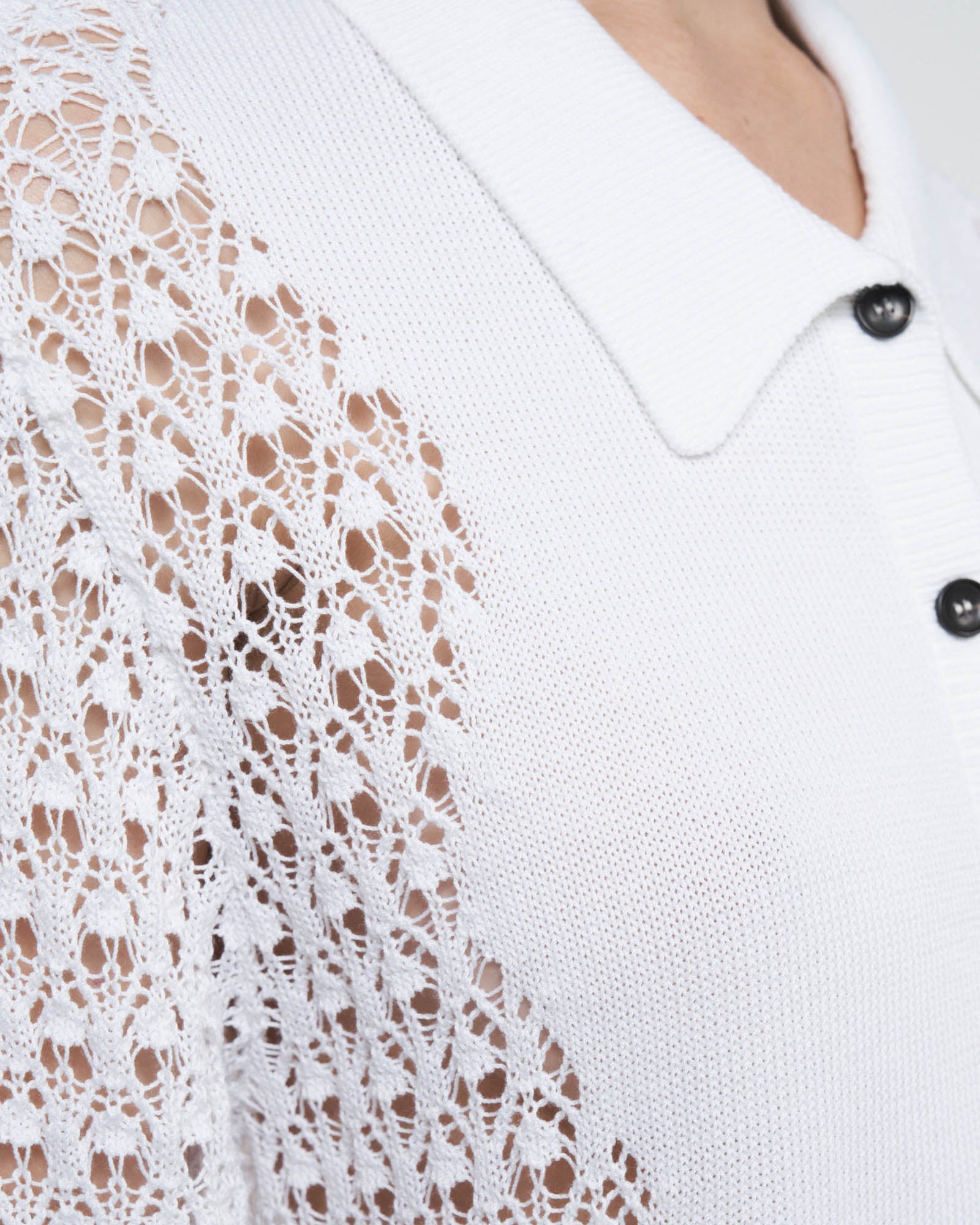 Lace Polo Cardigan