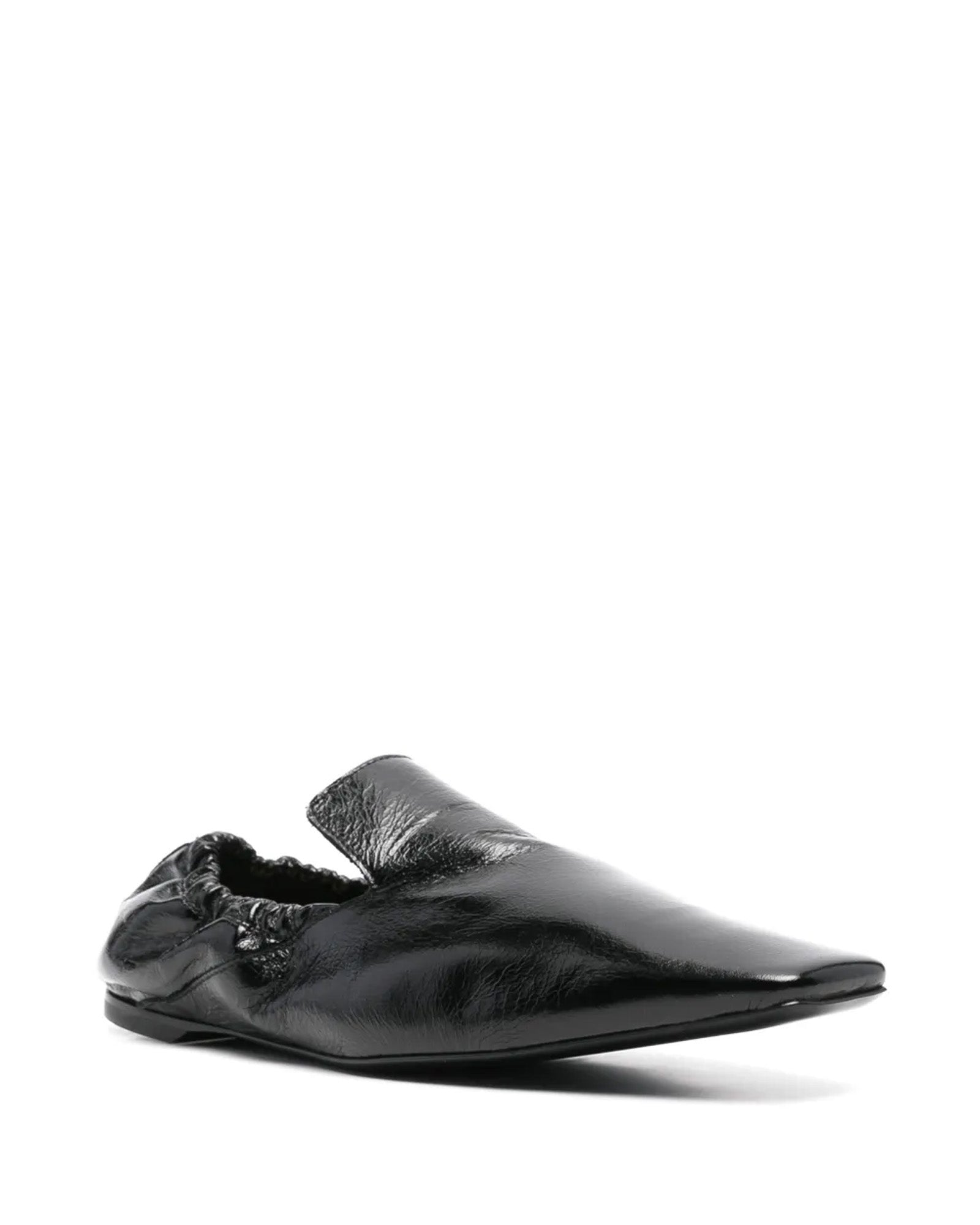 Elastic Leather Loafers