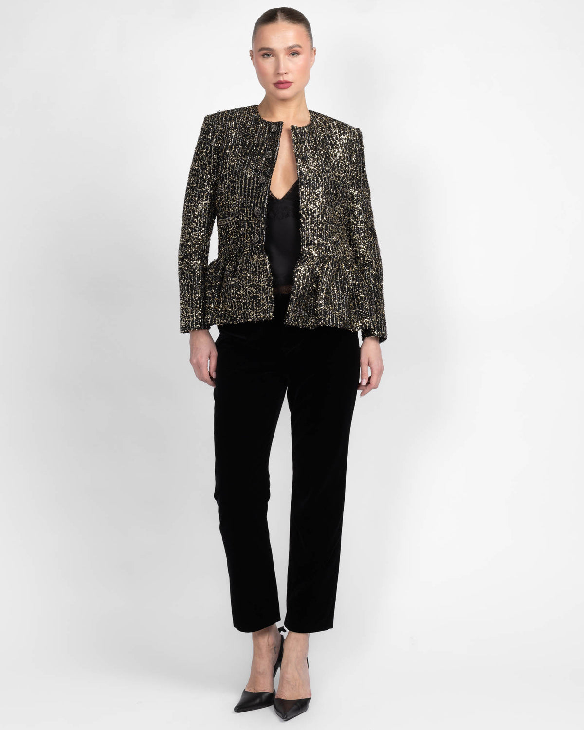Bead Peplum Jacket