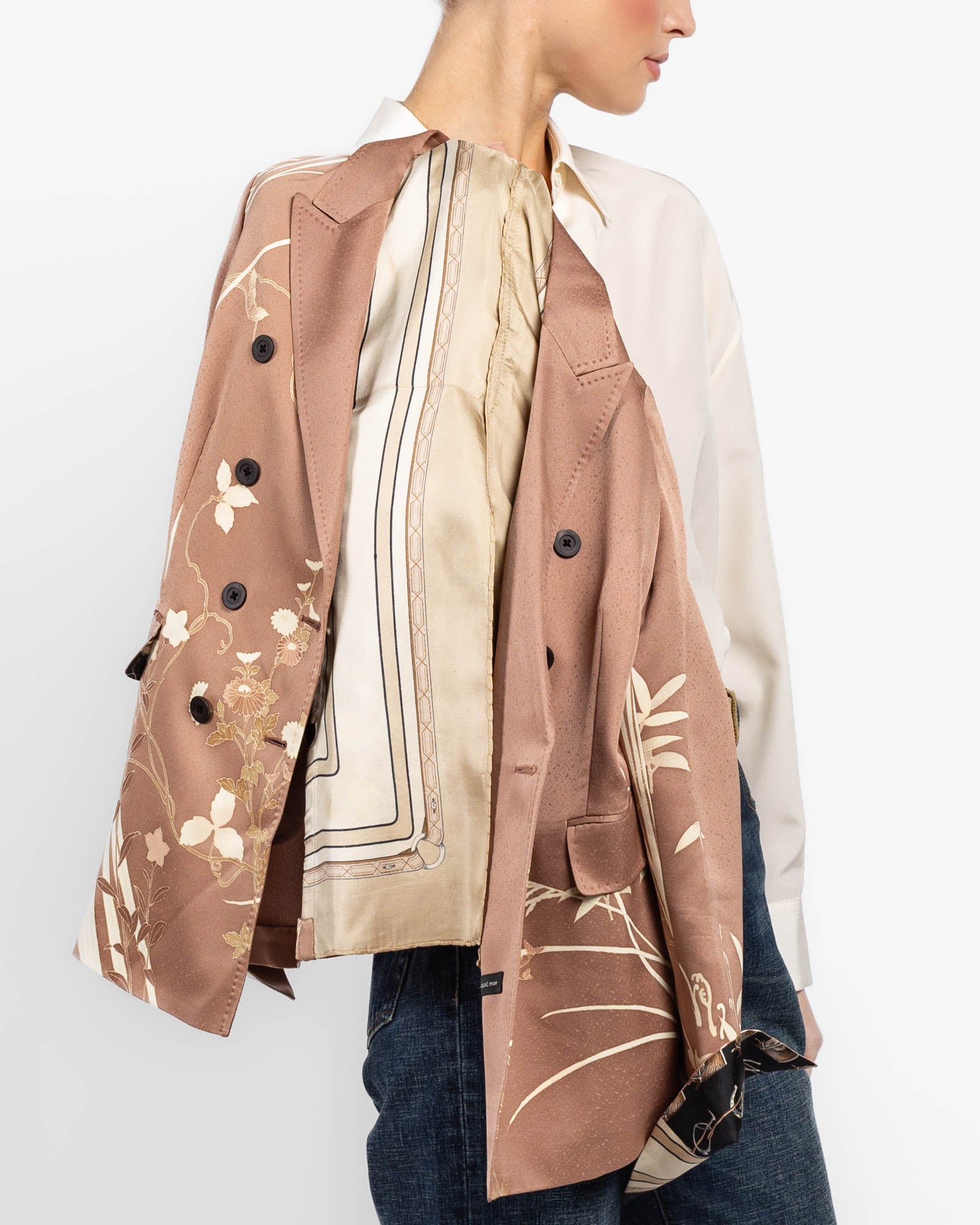 Double-Breasted Kimono Jacket