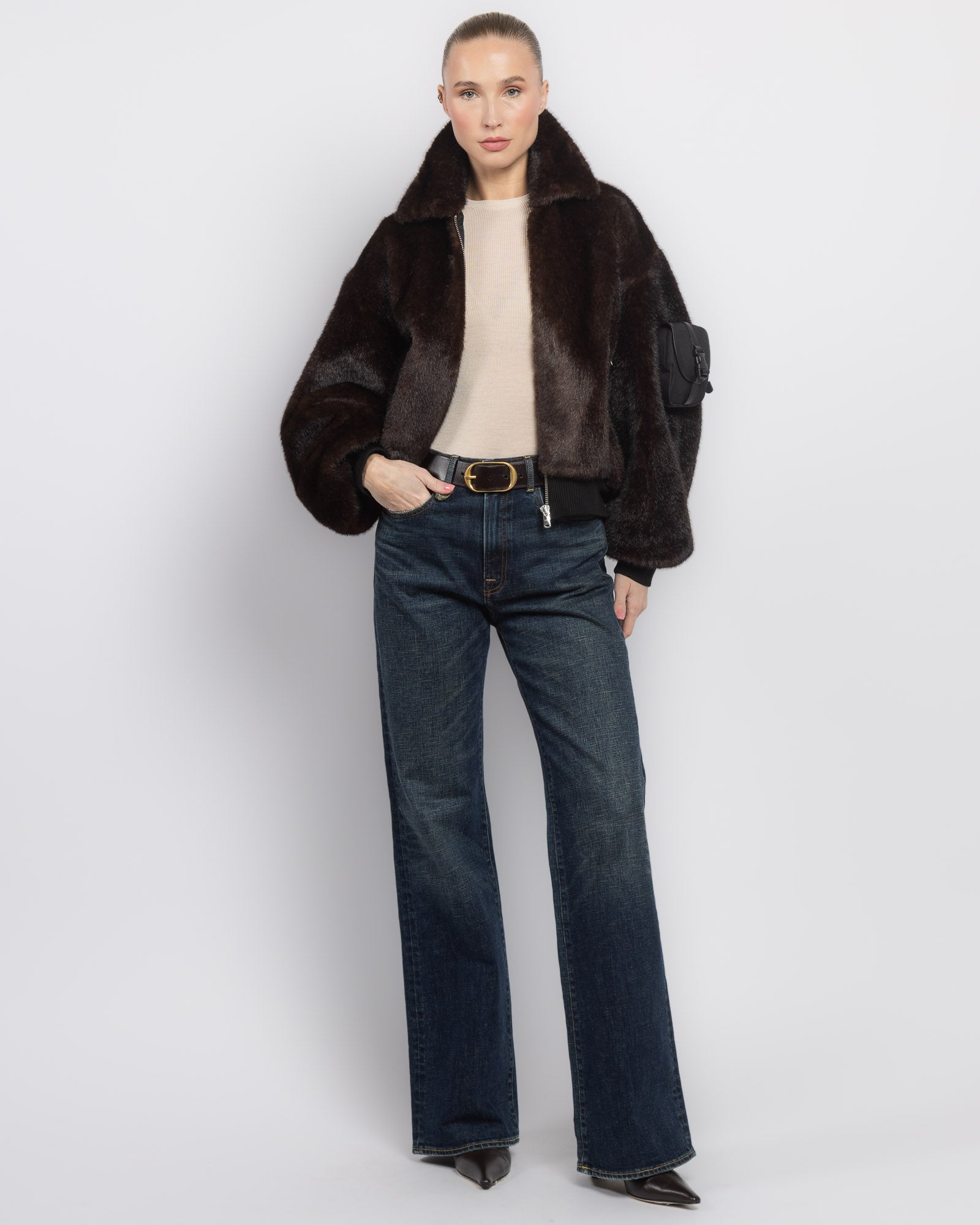 Faux Fur Bomber Jacket