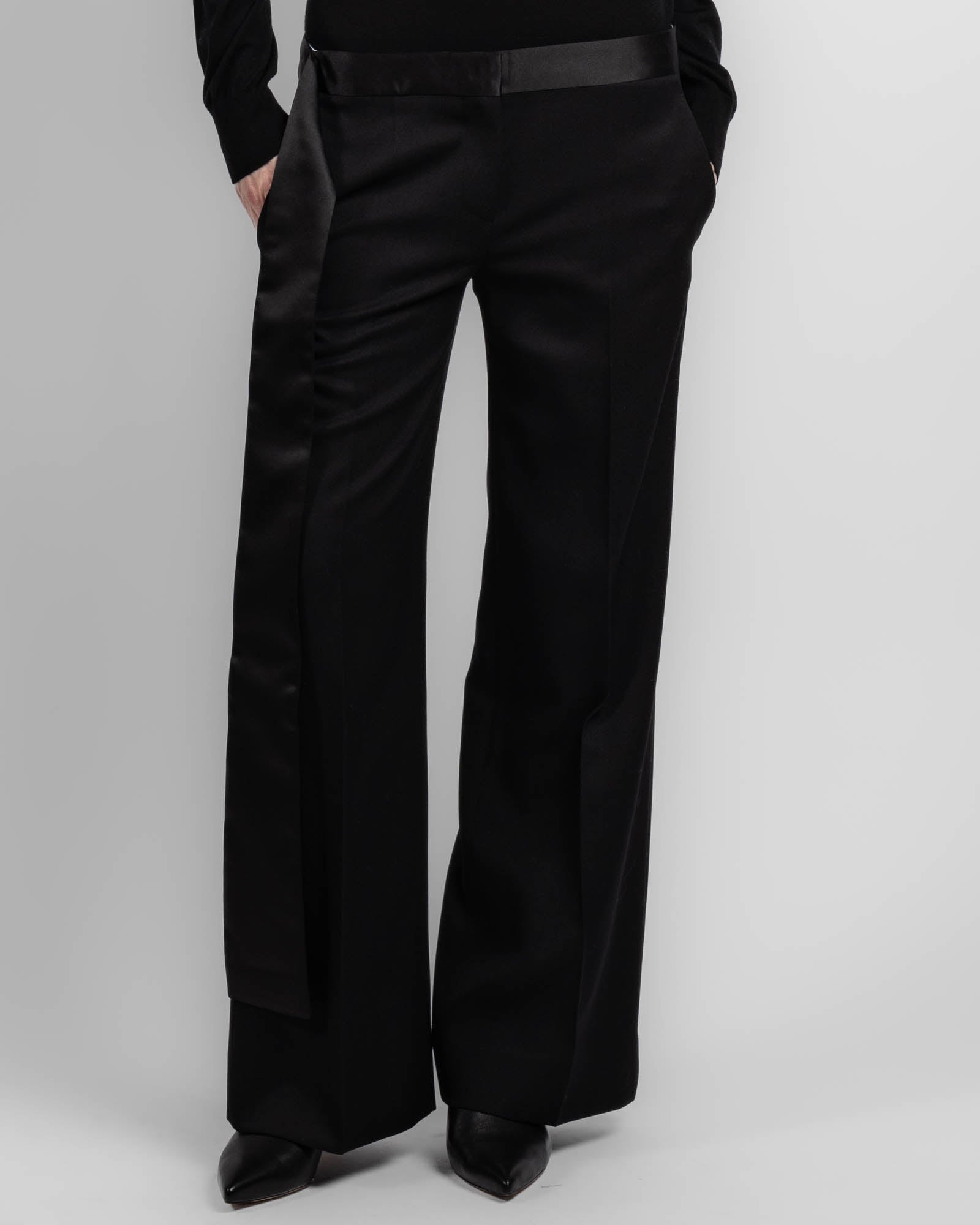 Satin Low Rise Trousers