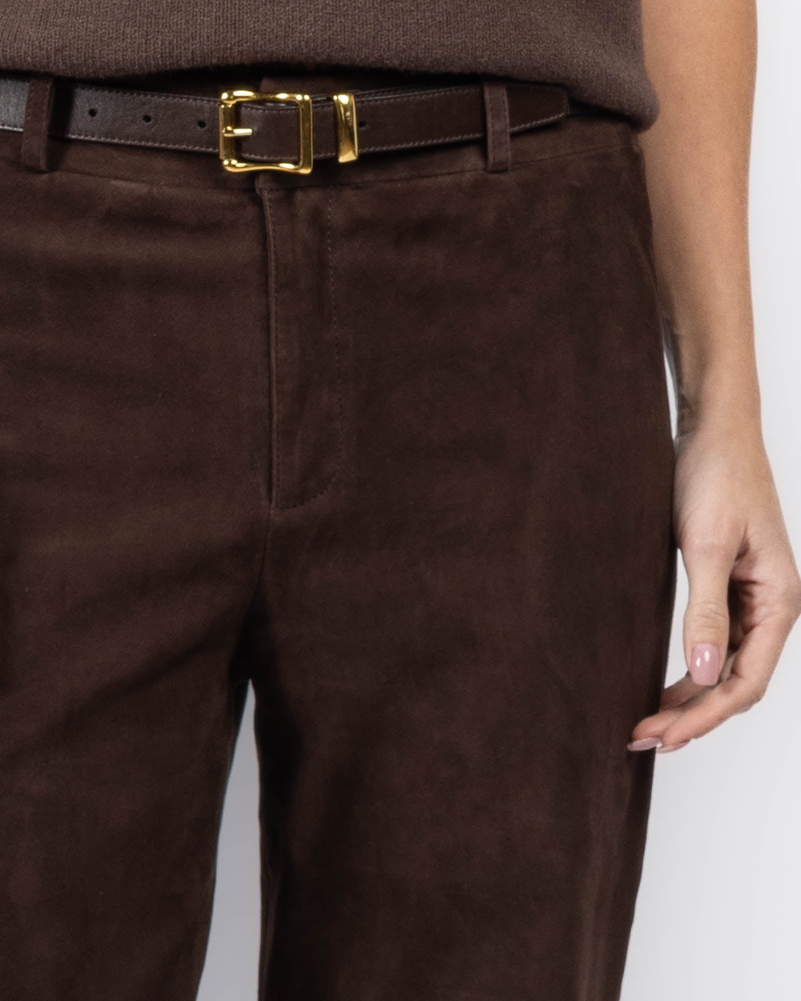 Marina Stretch Suede Pants
