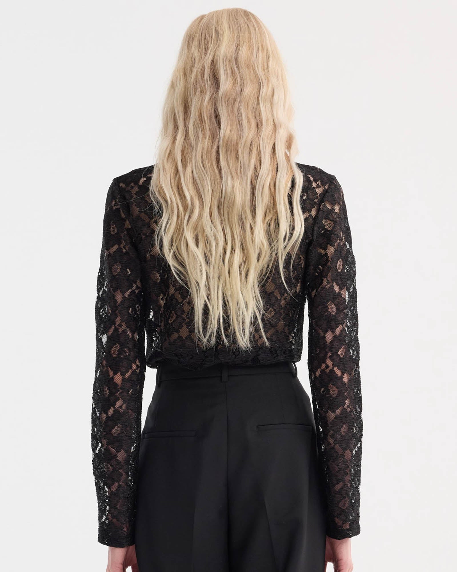 Lace Turtleneck Top