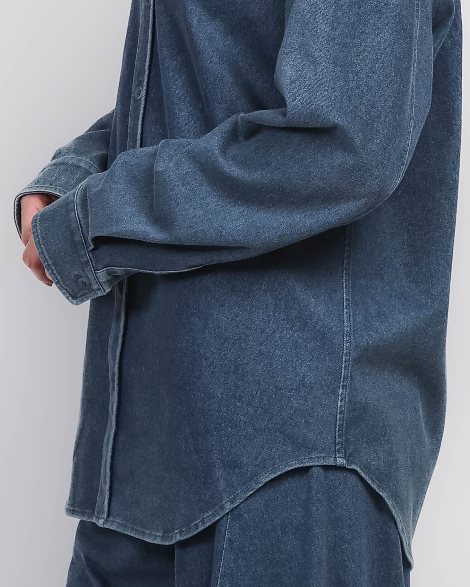Stretch Denim Easy Shirt
