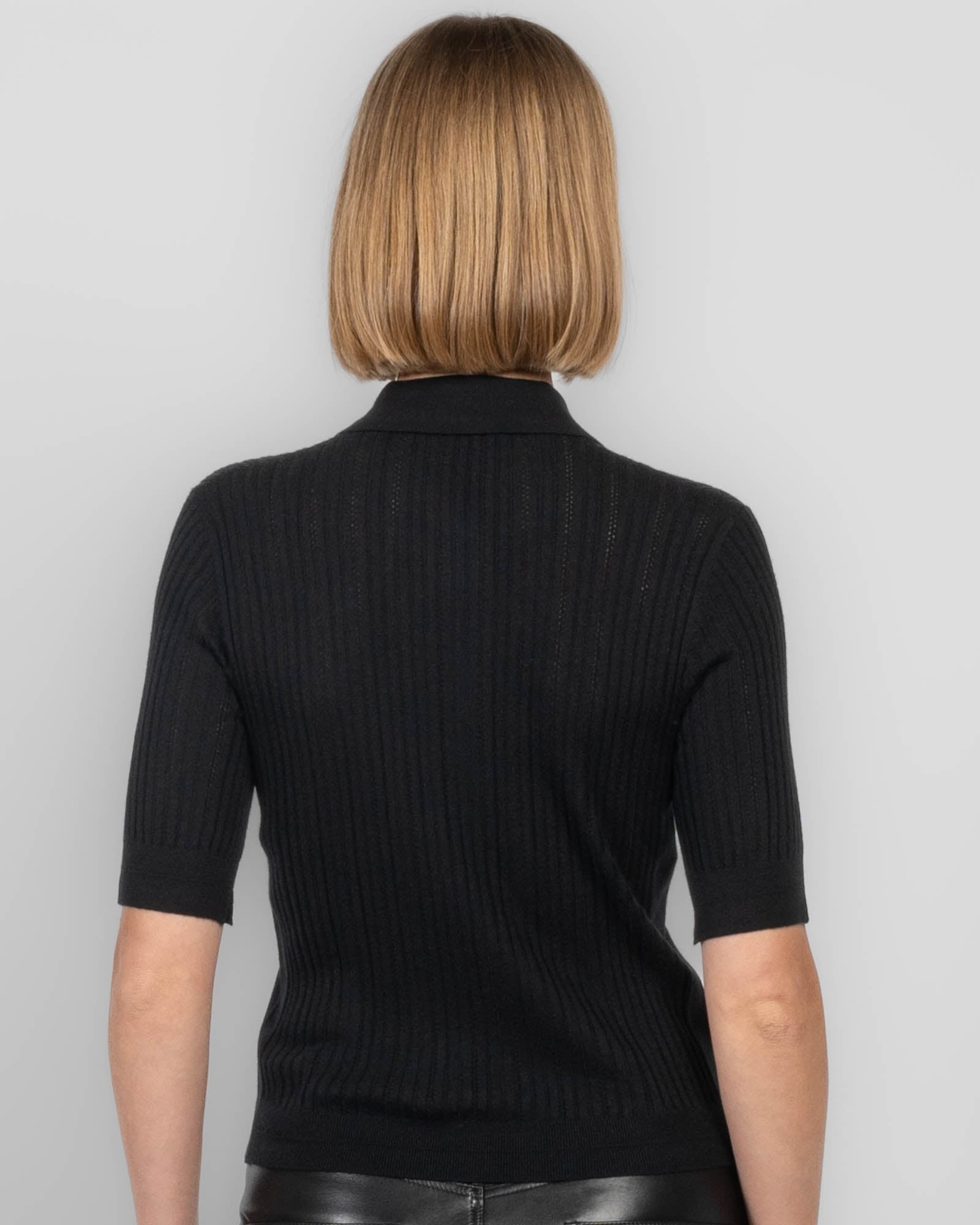 Shrunken V-Neck Polo