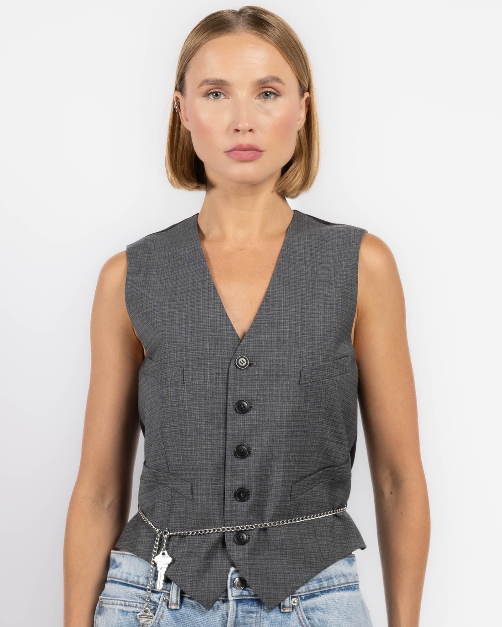 Gilet sur mesure avec chaîne
