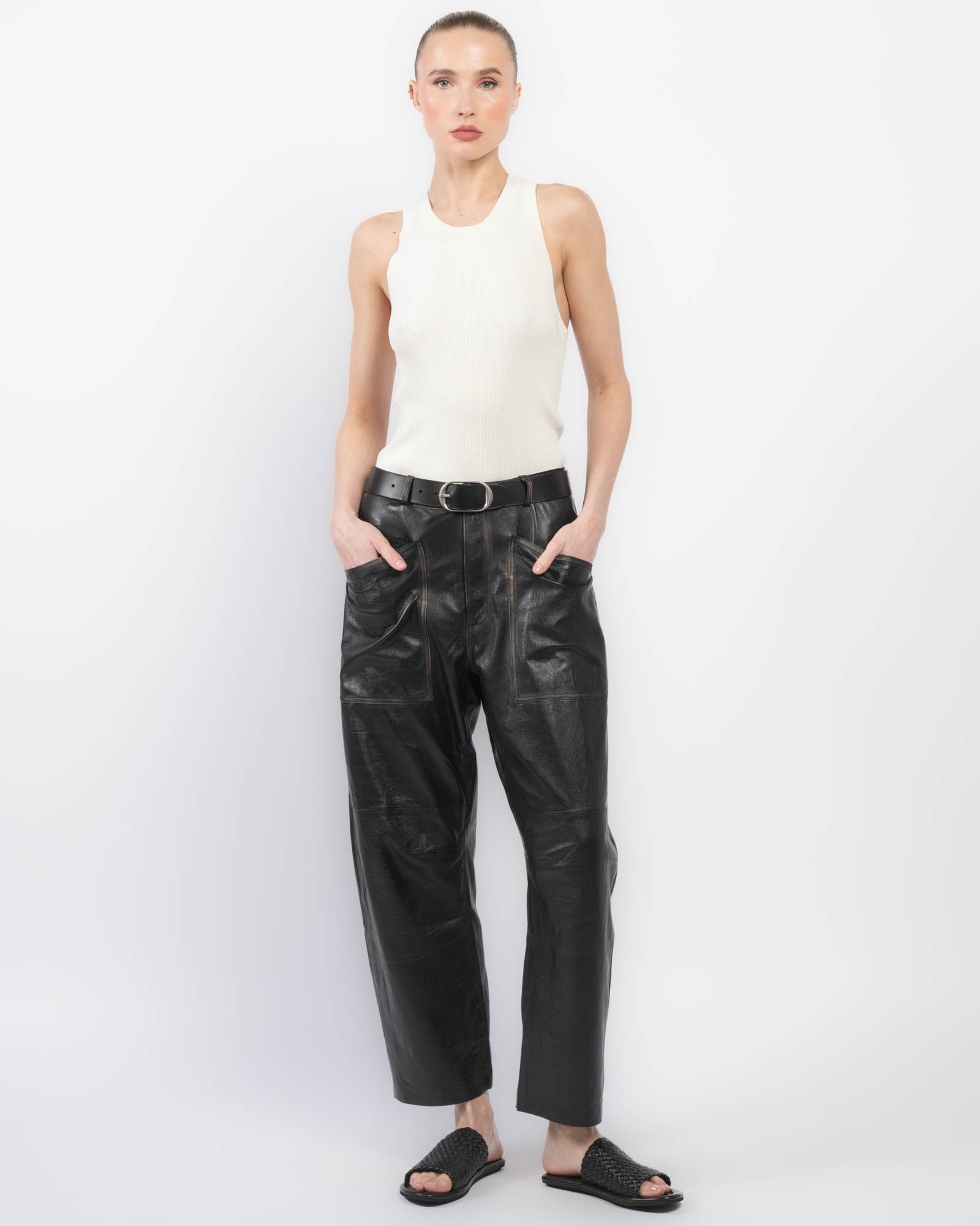 Pantalon en cuir