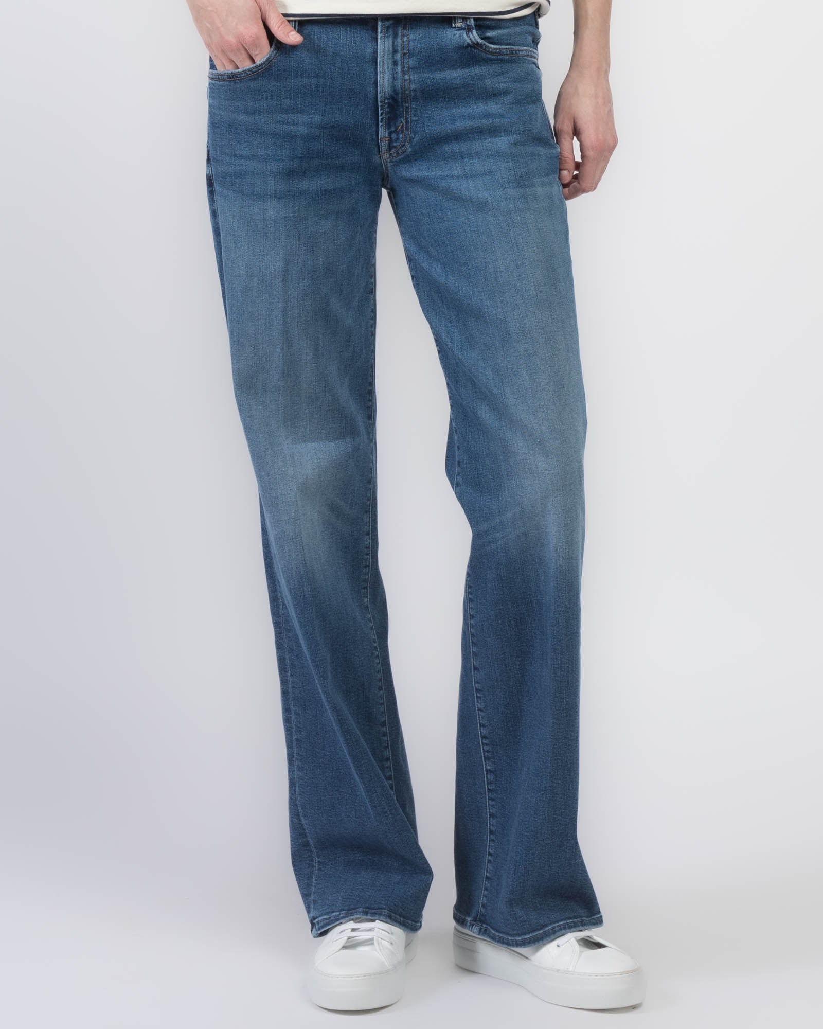 Mid Rise Maven Sneak Jeans