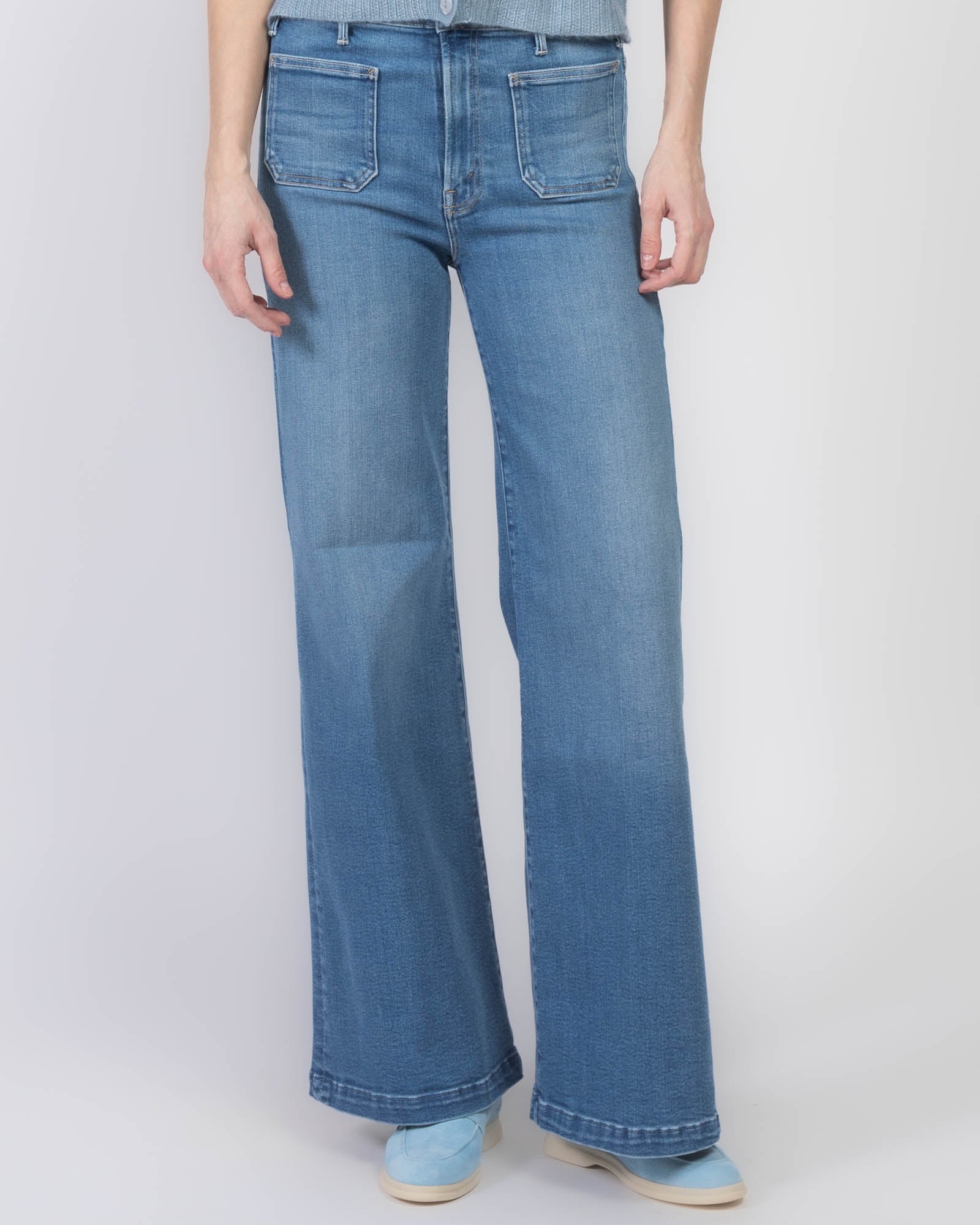 Jean à poches à enrouleur