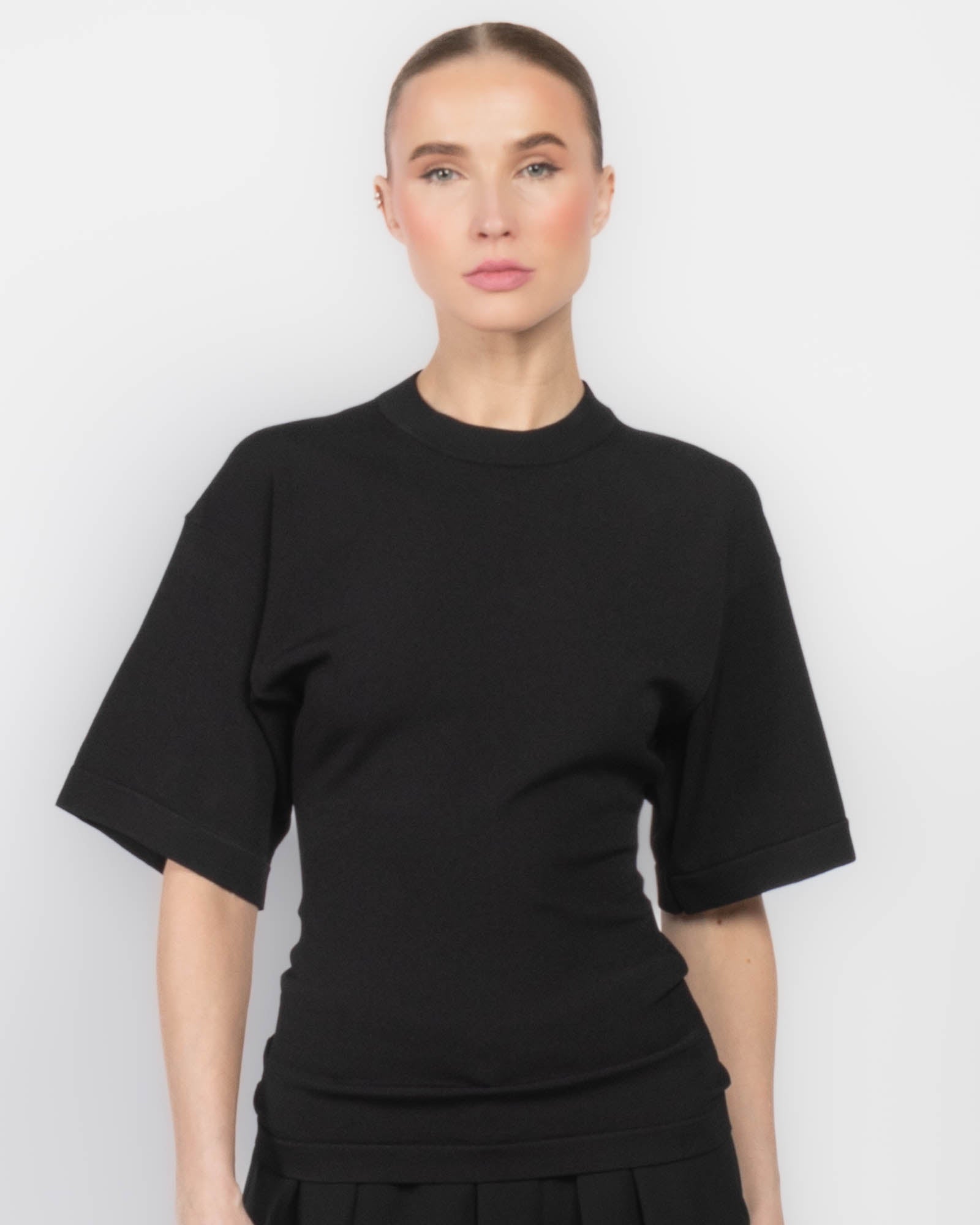 Short Sleeve Knit Blouse