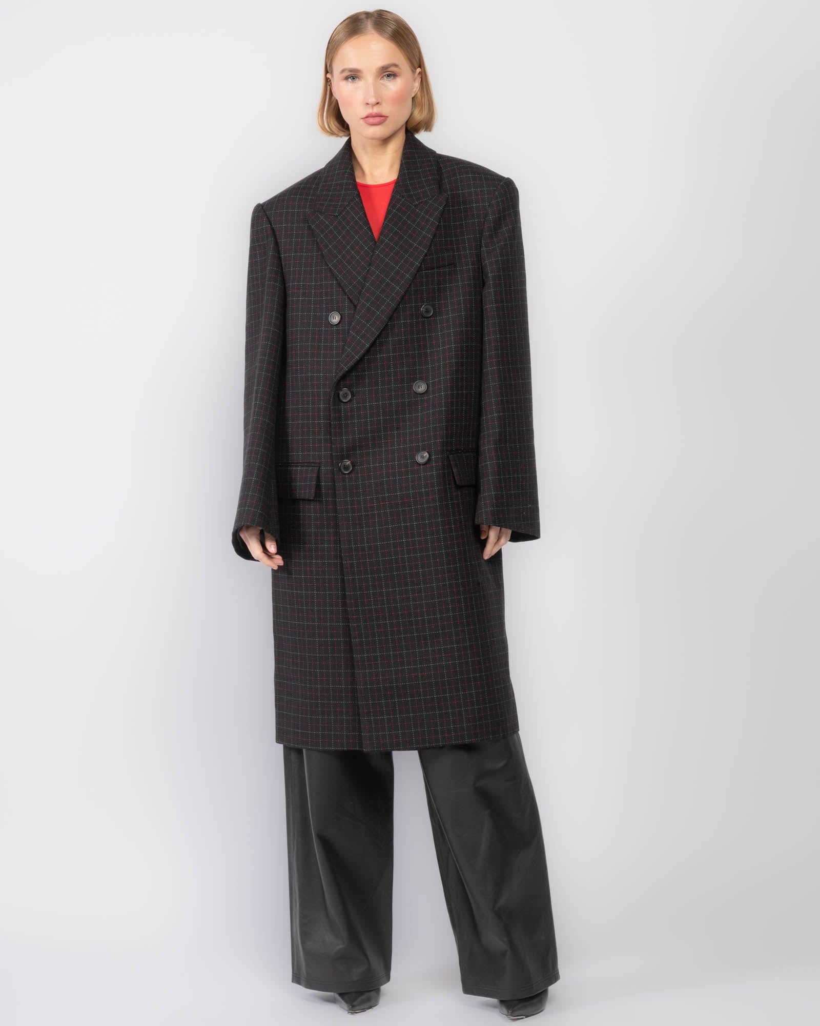Oversized Double-Breasted Coat