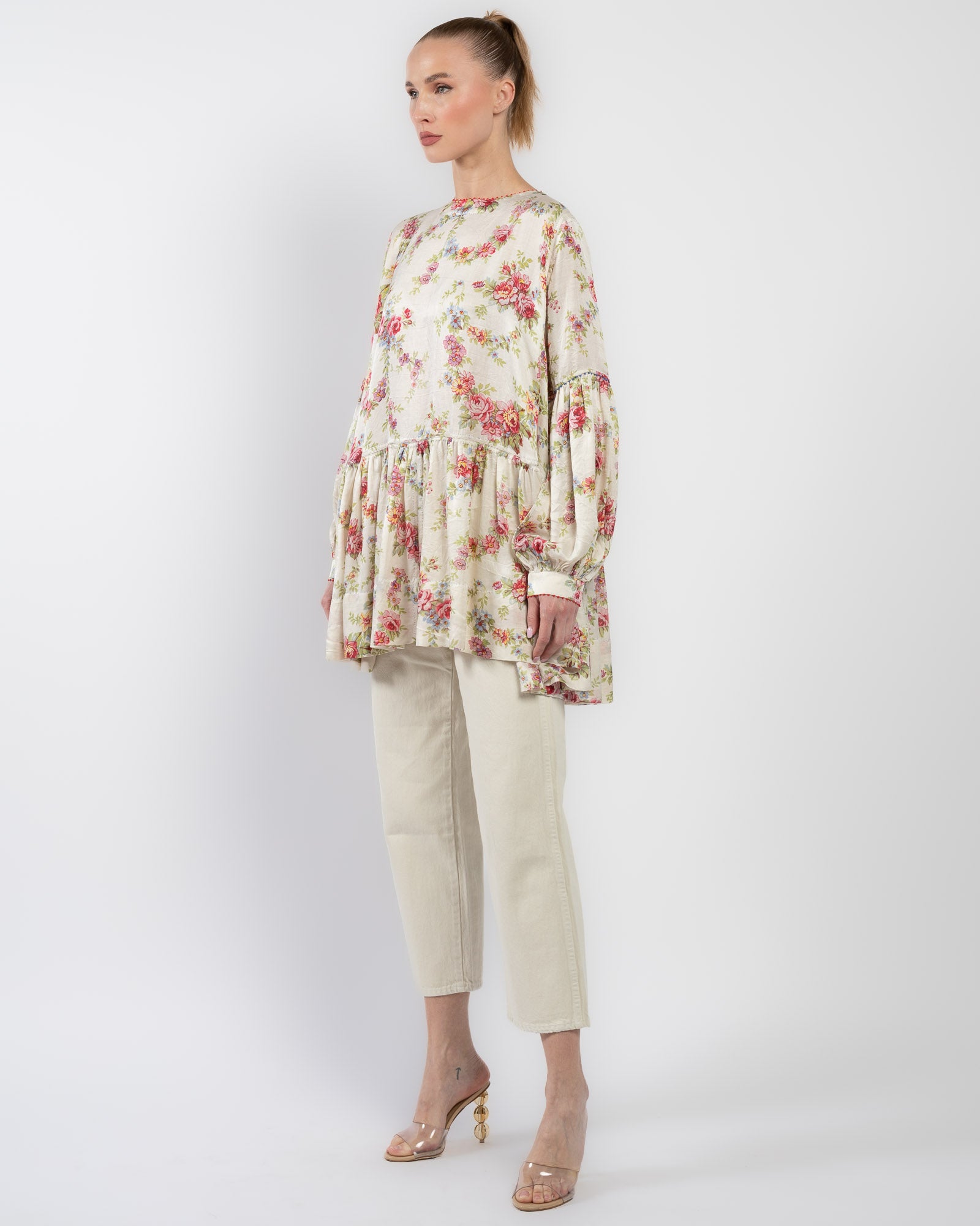 Tier Gather Floral Top