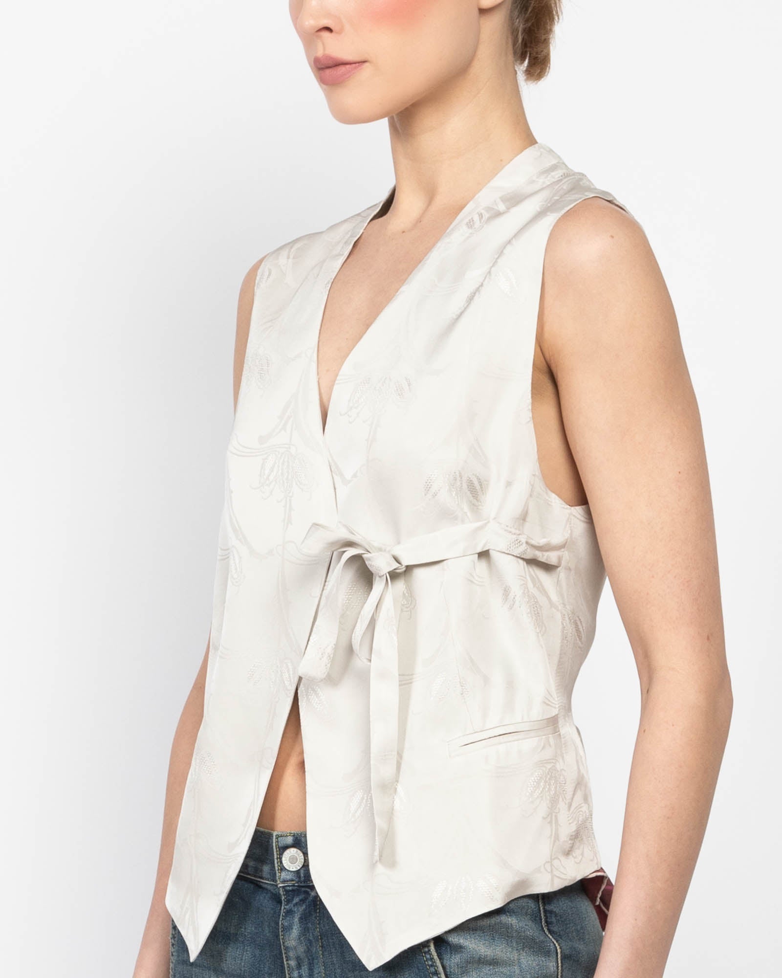 Waistcoat With Stripe Lining