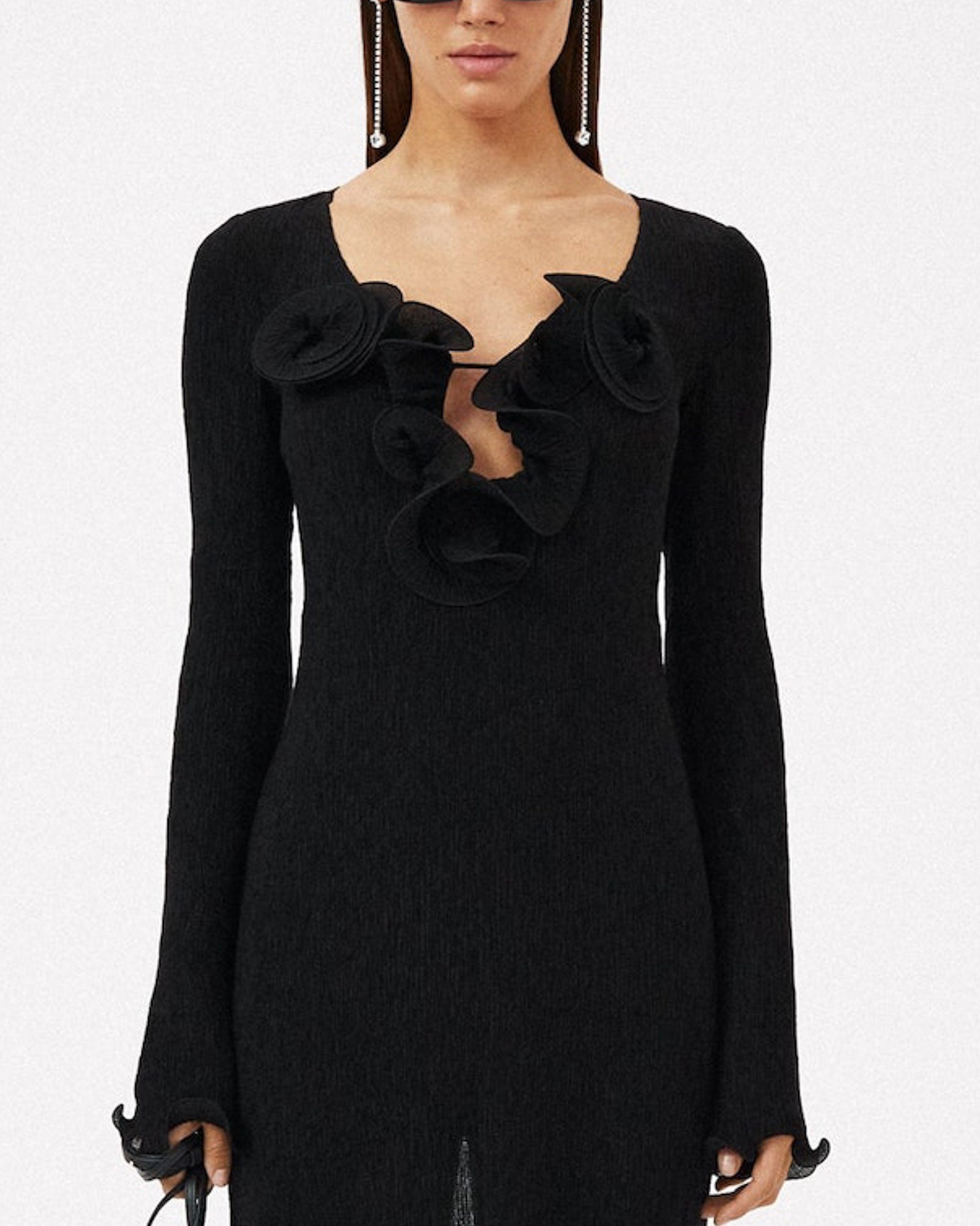 Shirred Floral Dress