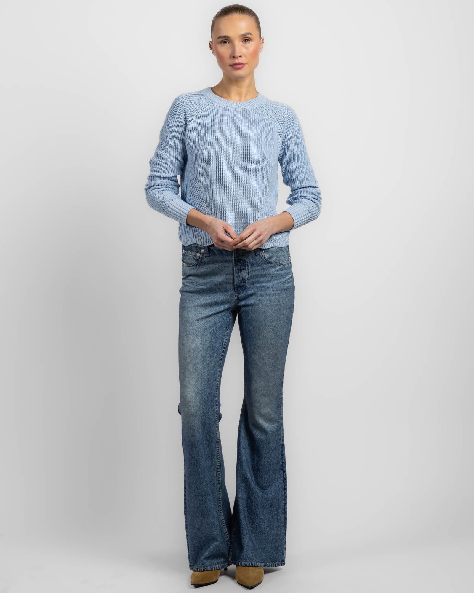 Scallop Edge Shaker Sweater