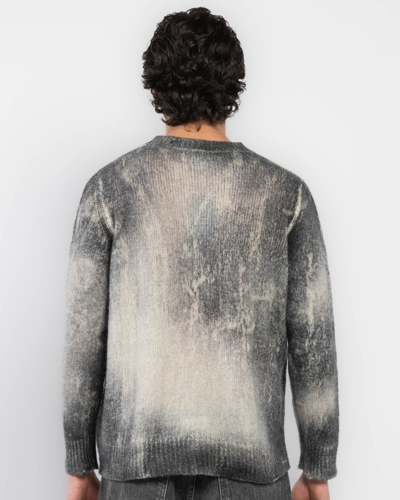 Pull brossé marbré