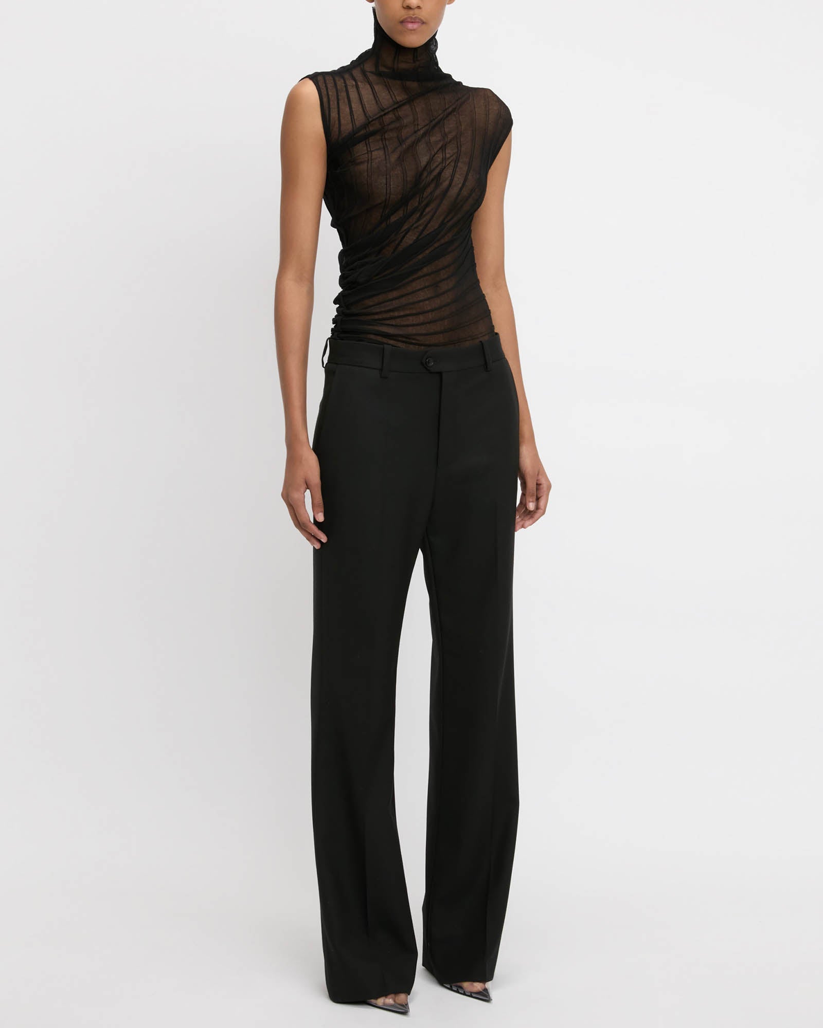 Draped Sleeveless Top