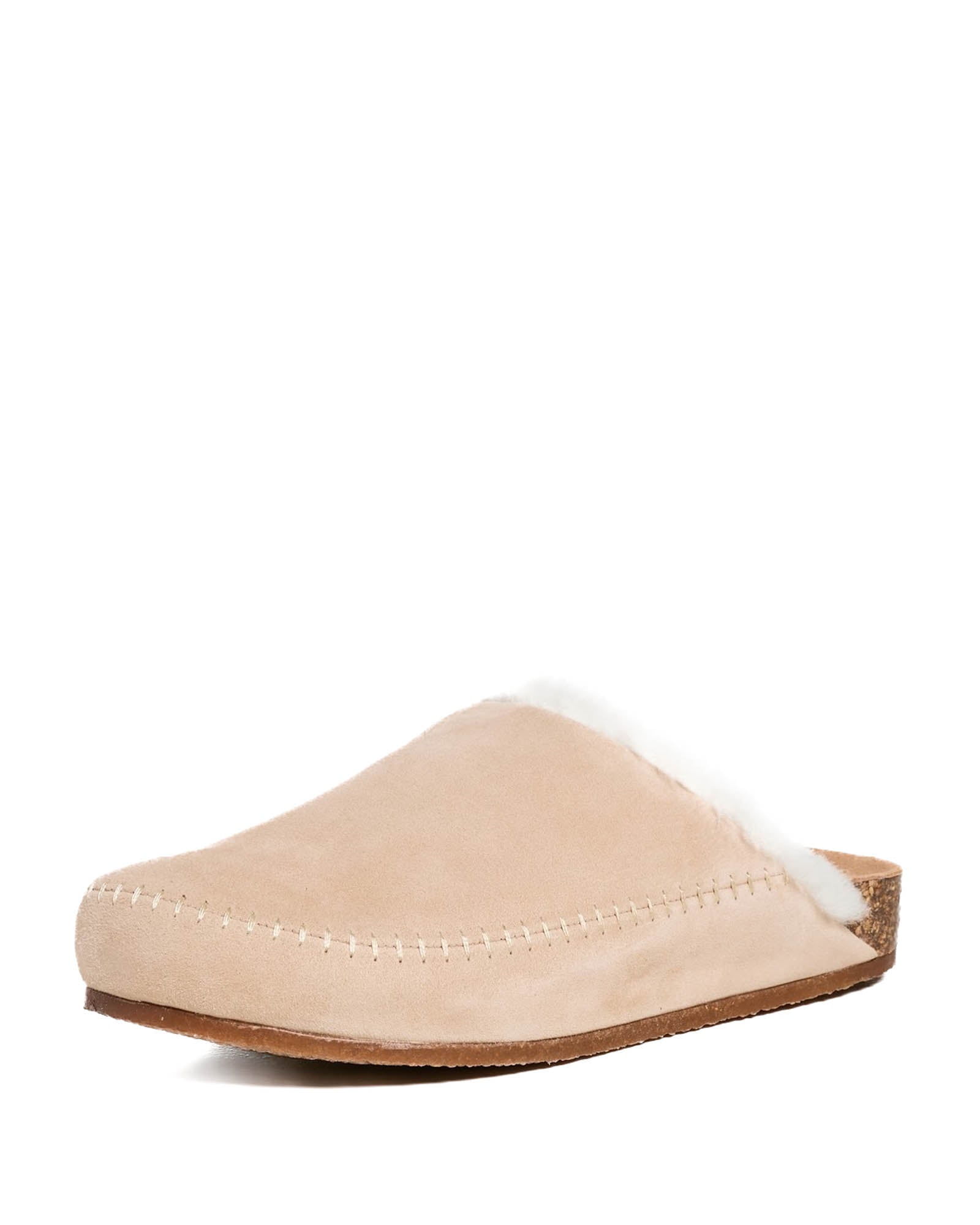 Sabots mocassins doublés en peau lainée