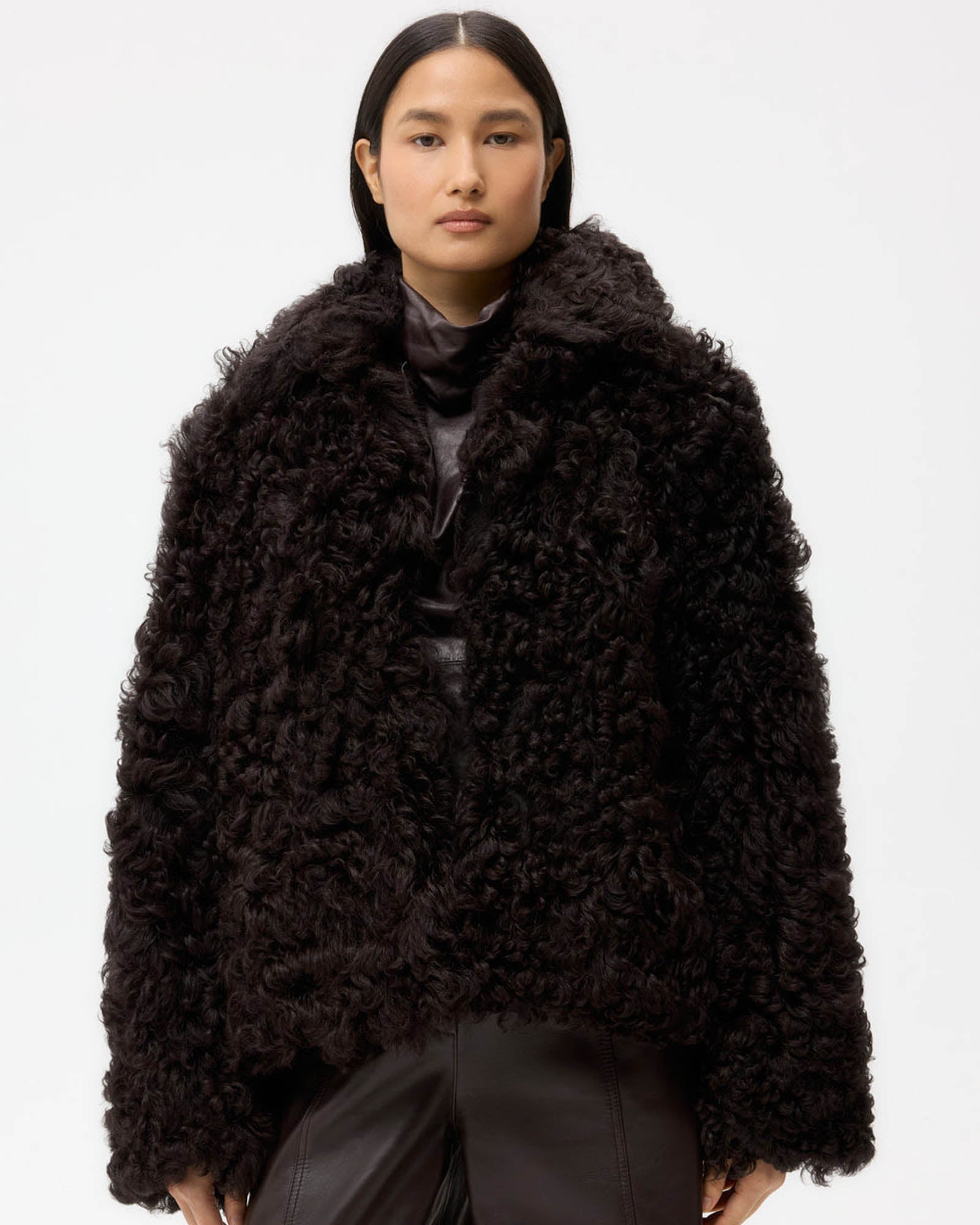 Manteau en cuir Sylvia