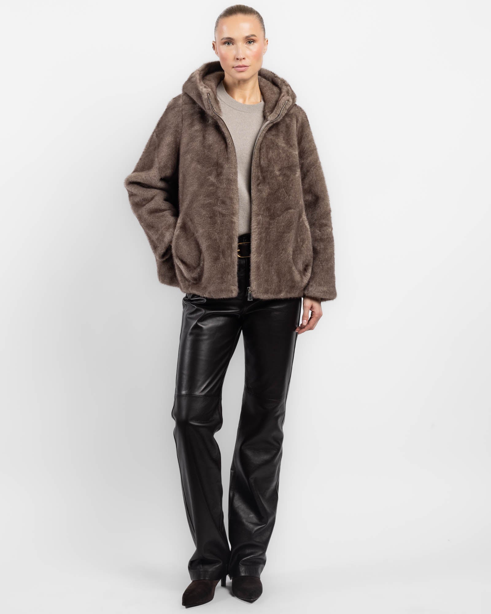 Veste en fausse fourrure