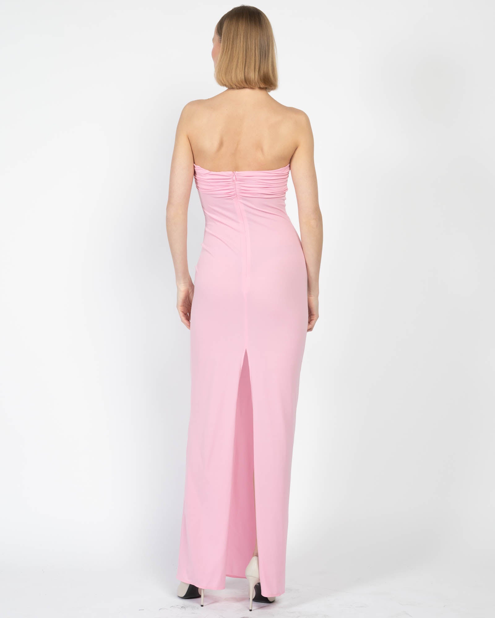 Strapless Flower Maxi Dress