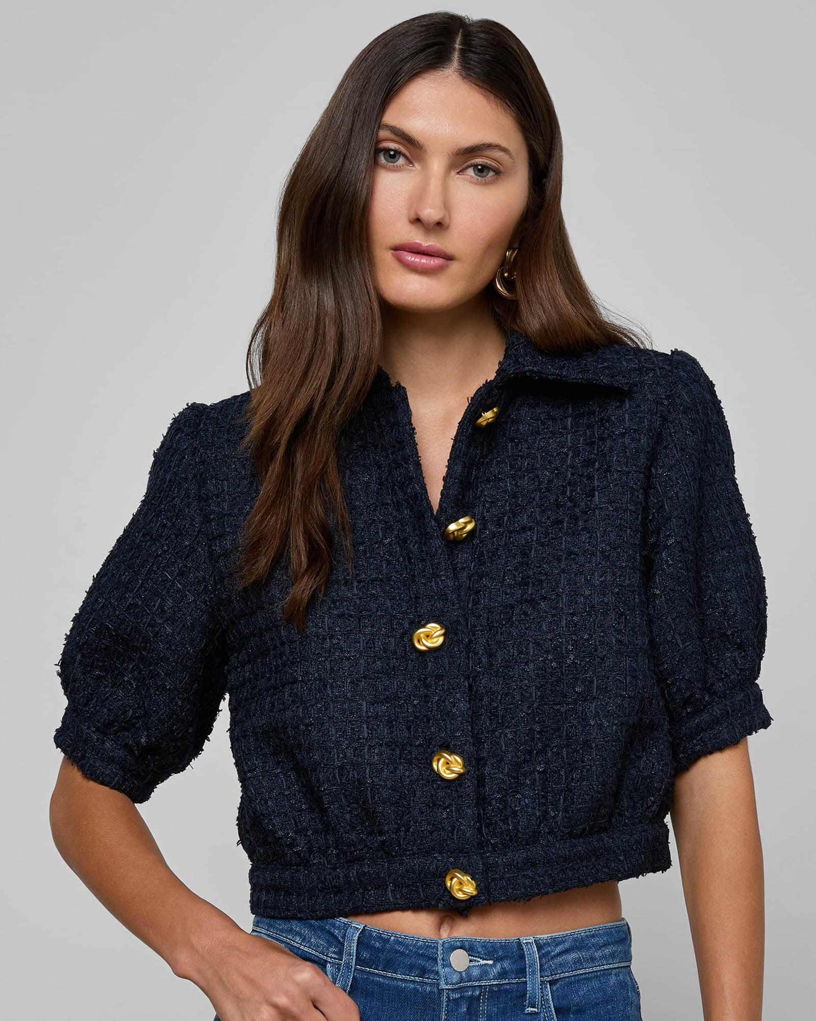 MADISON BLUE　CROPPED JACKET TWEED　01　美品 CROPPED S/S JK F.TWEED | JACKET | MADISONBLUE