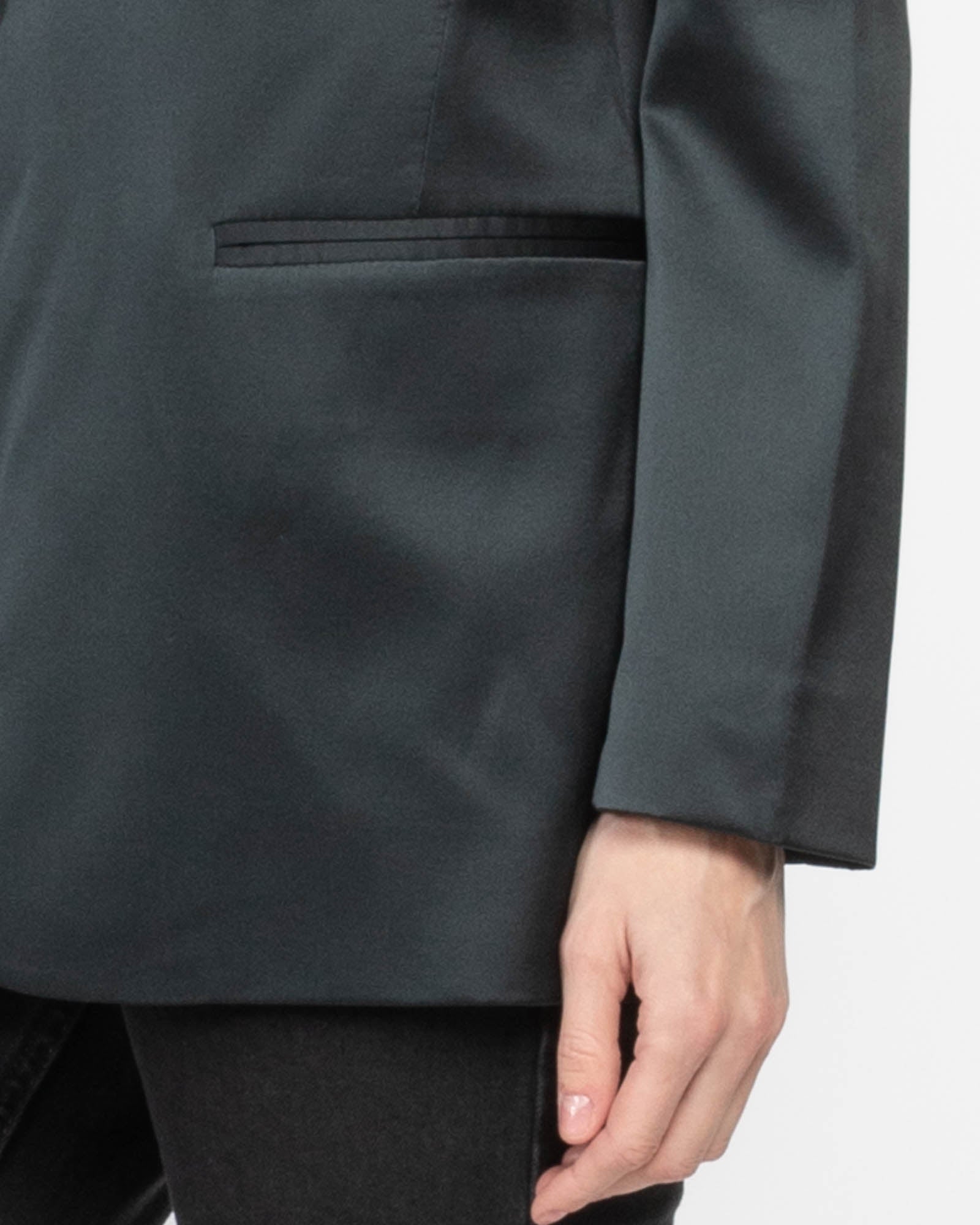 Blazer en soie surdimensionné