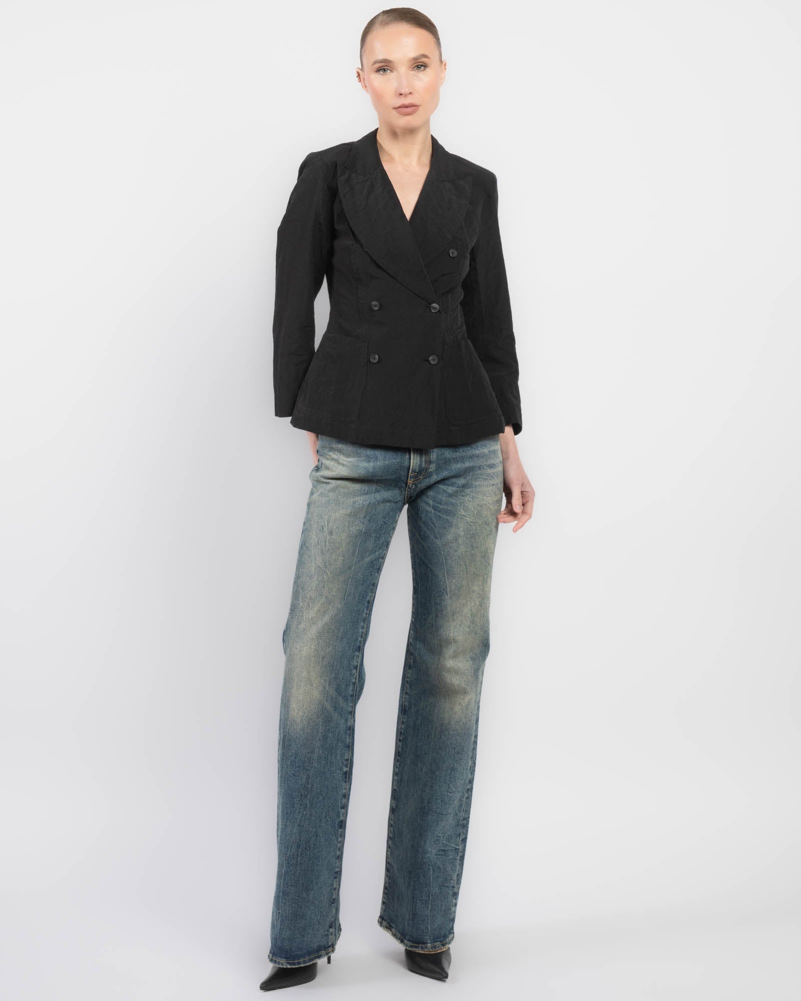 3/4 Sleeve Waist Jacket