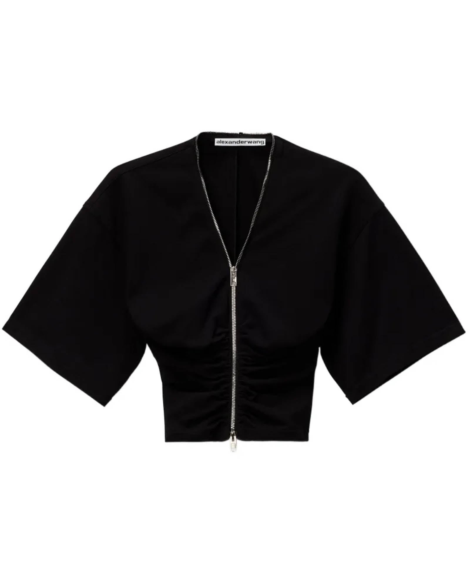 Zipper Gather Shirt