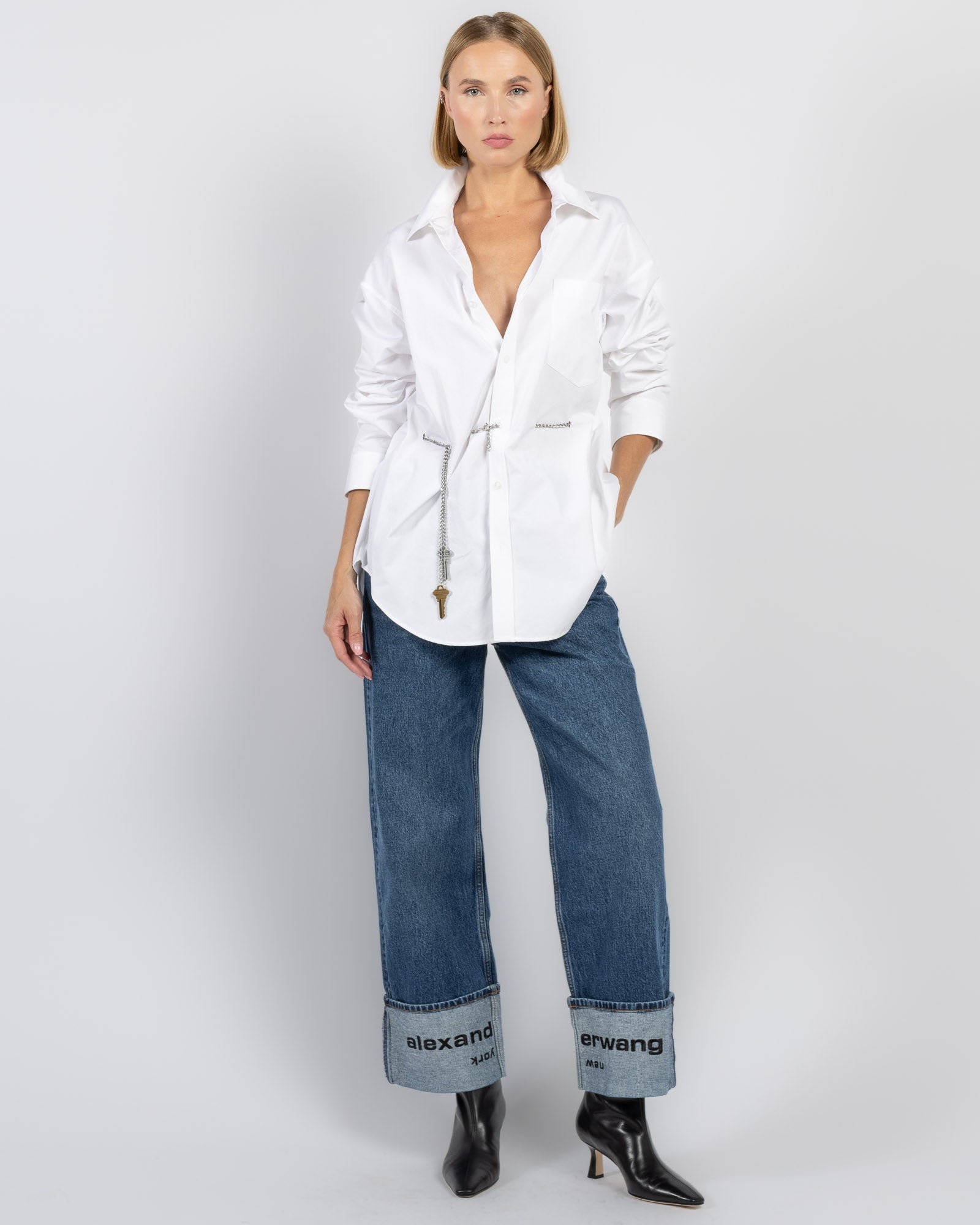 Shirt With Waist Chain