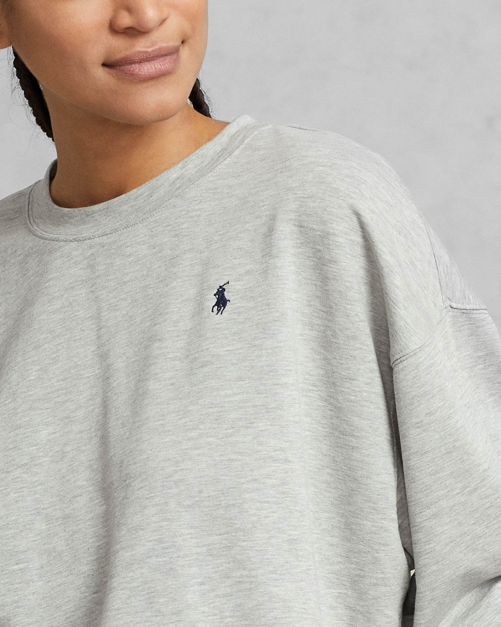 Ensemble pantalon large à col ras du cou