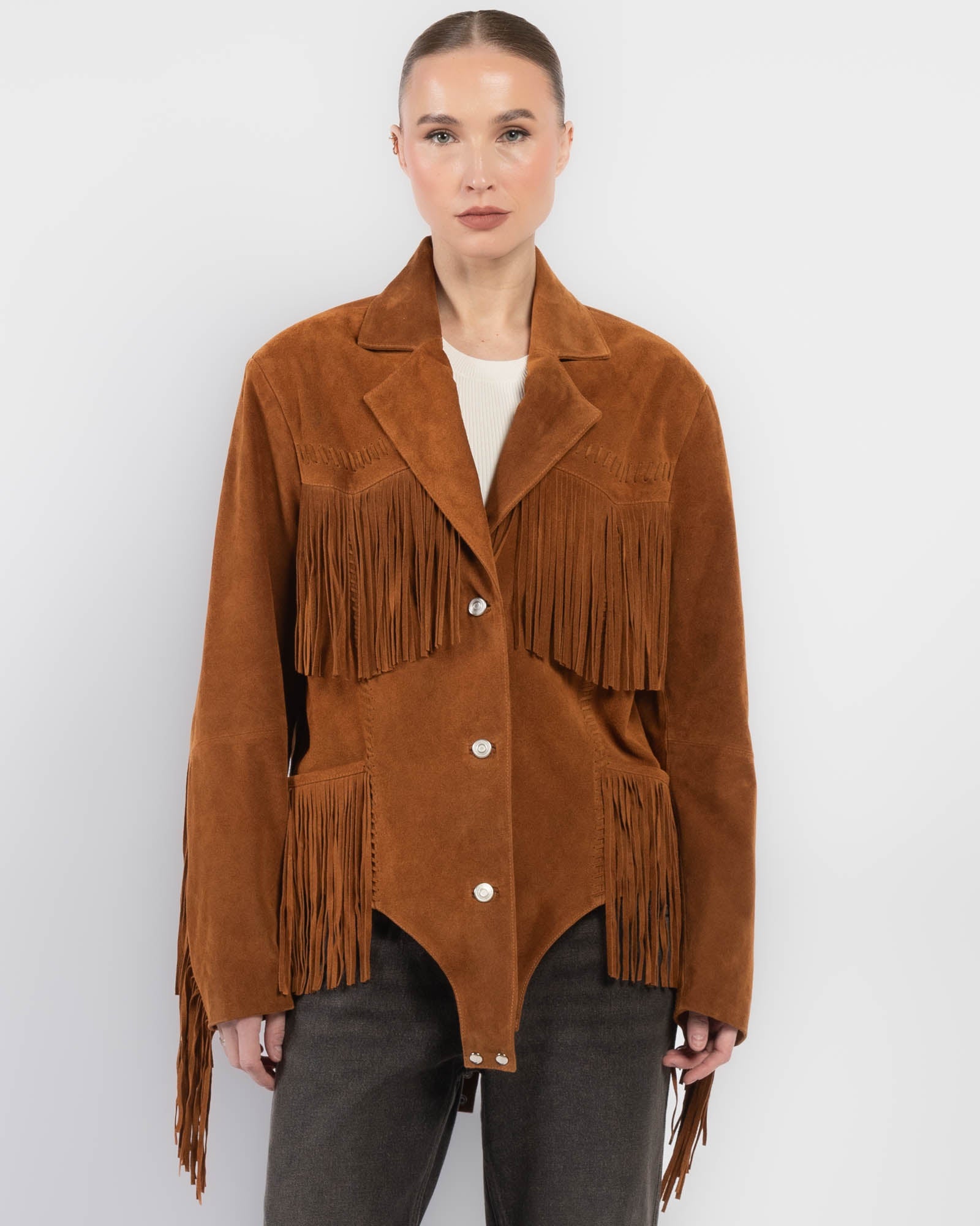 Suede Fringe Jacket