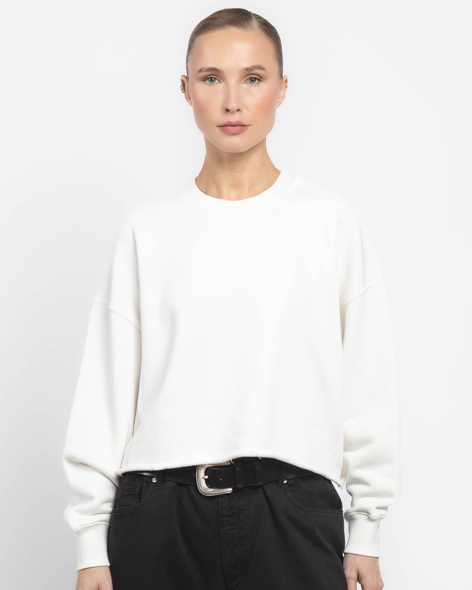 Washed Box Crewneck Sweatshirt