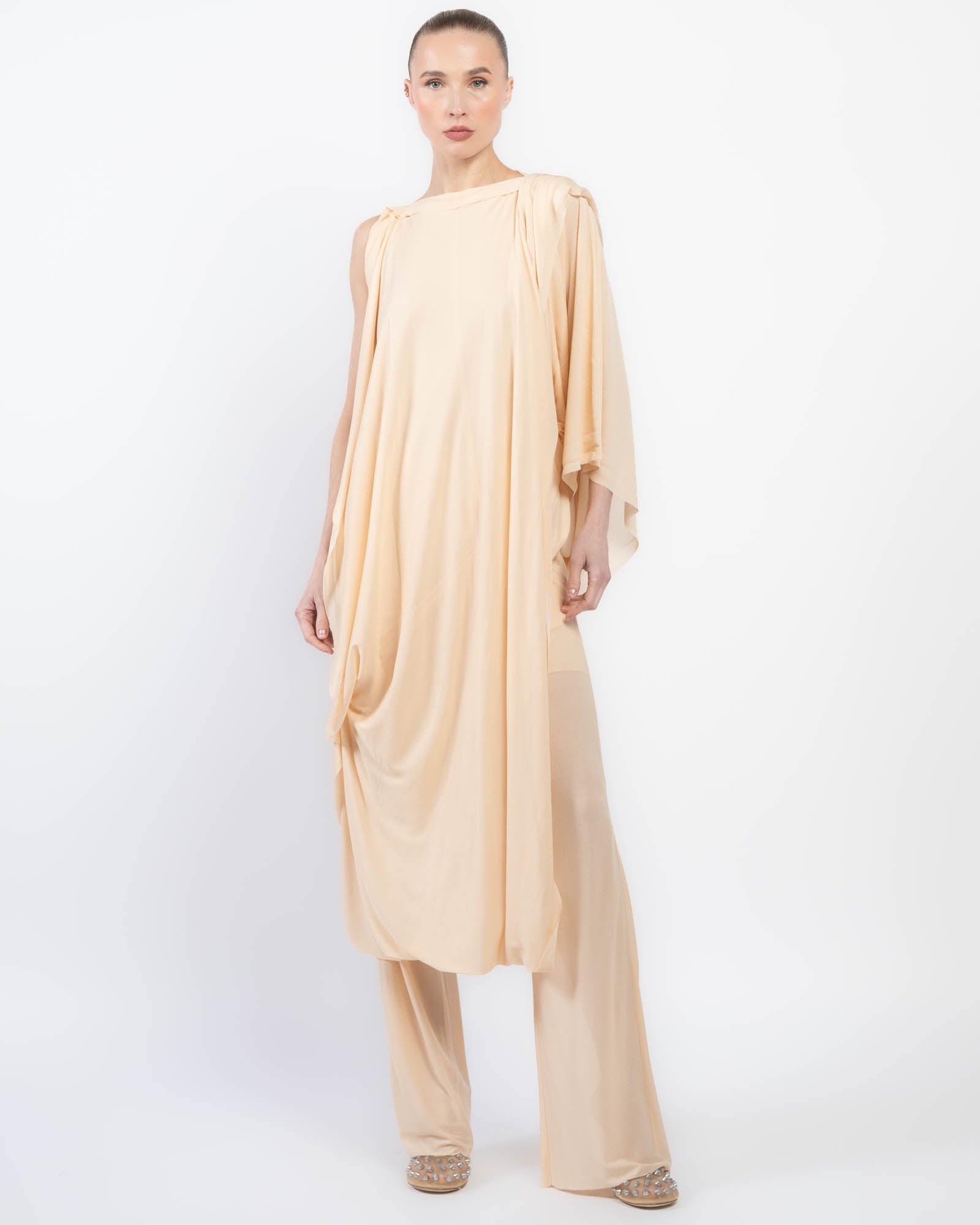 Drape Sheer Dress