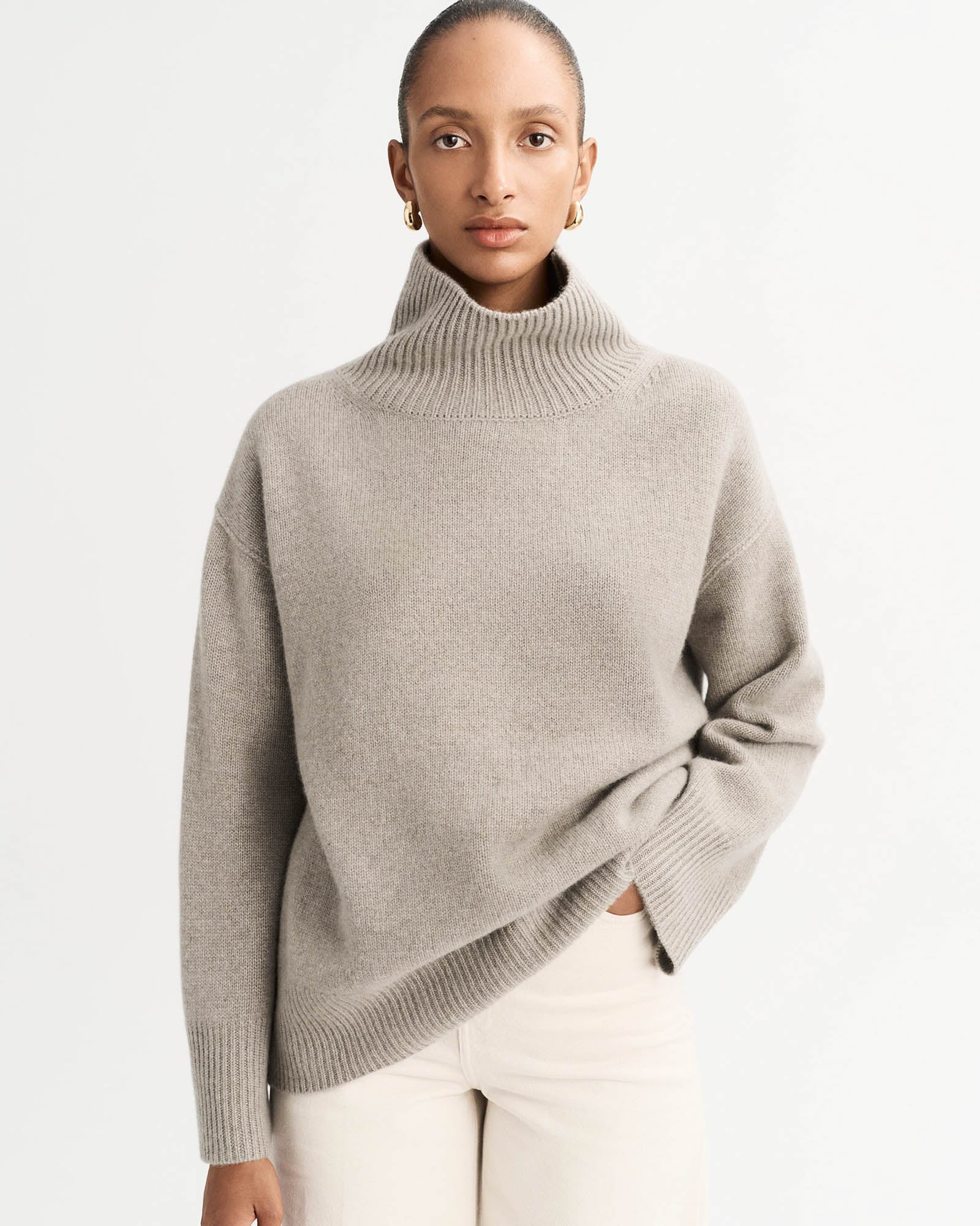 SOFT GOAT Boyfriend Turtleneck Sweater