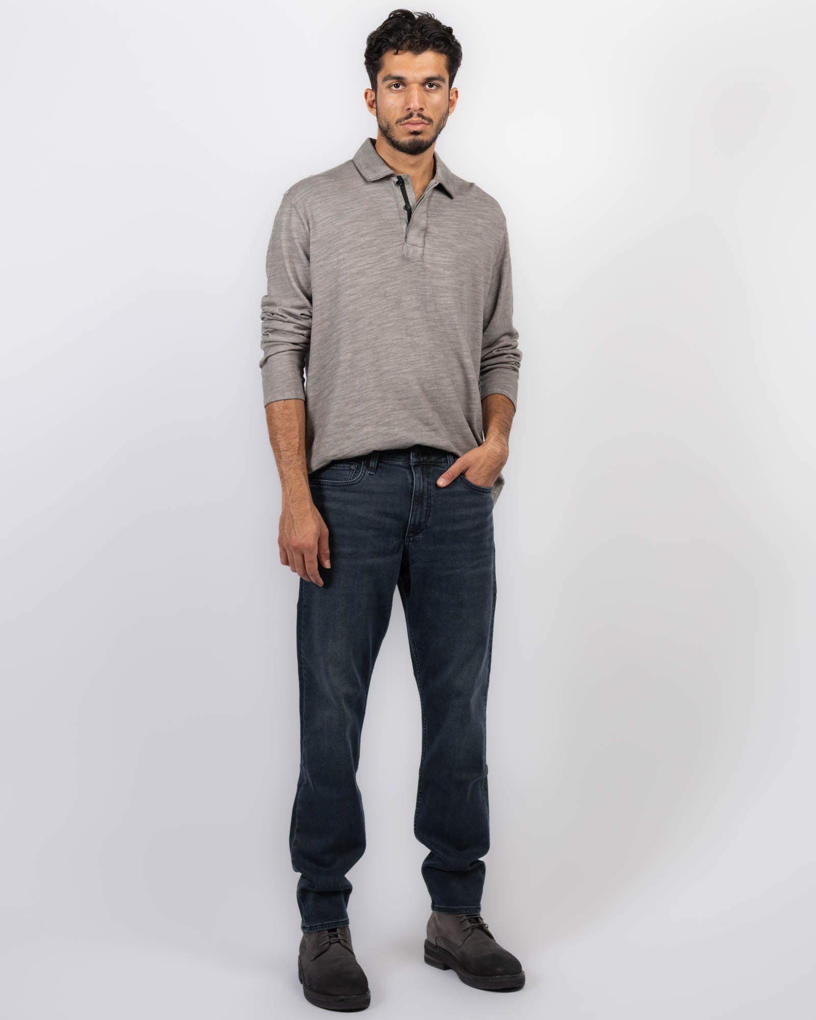 Flame Long Sleeve Polo