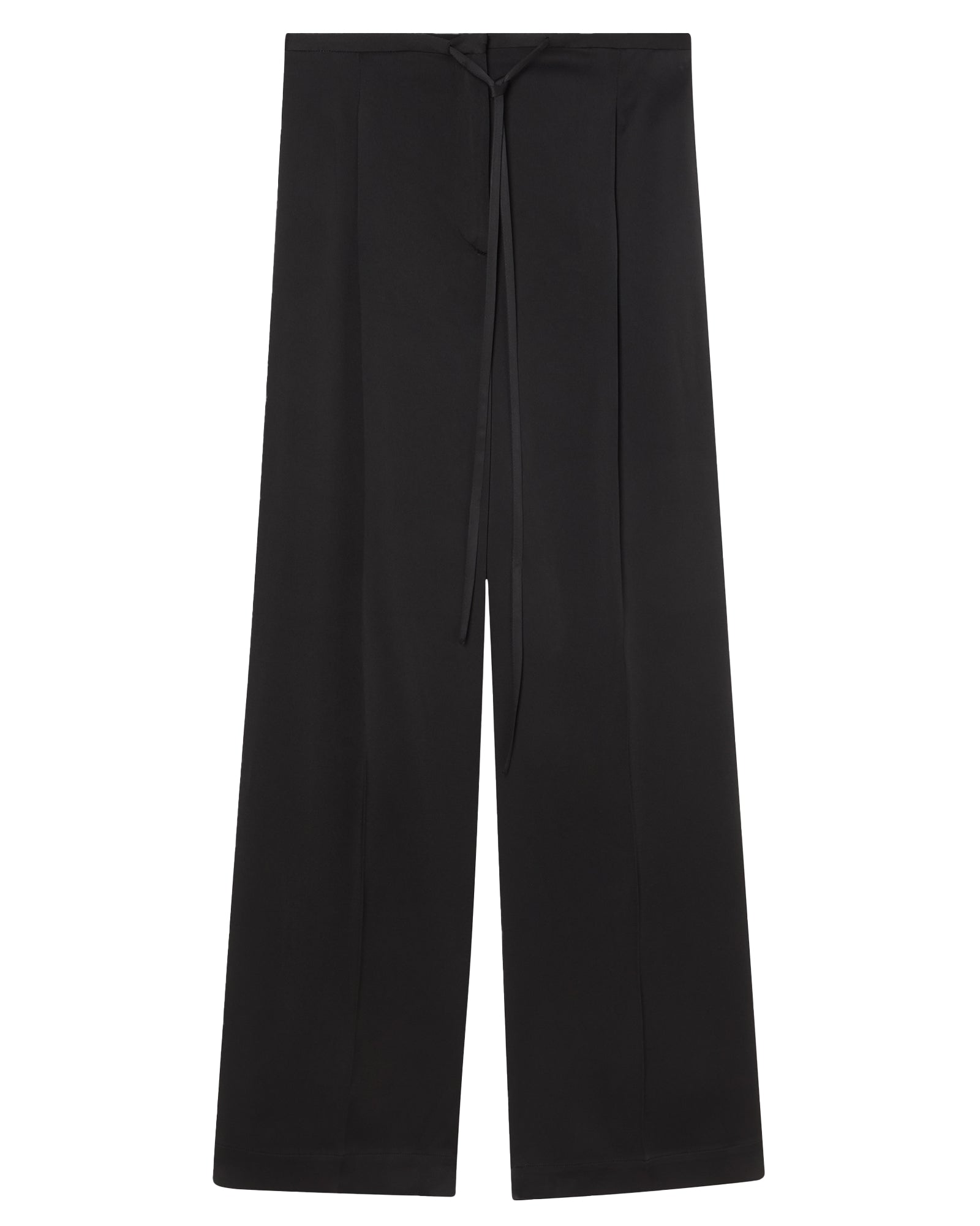 Relaxed Drawstring Satin Pants