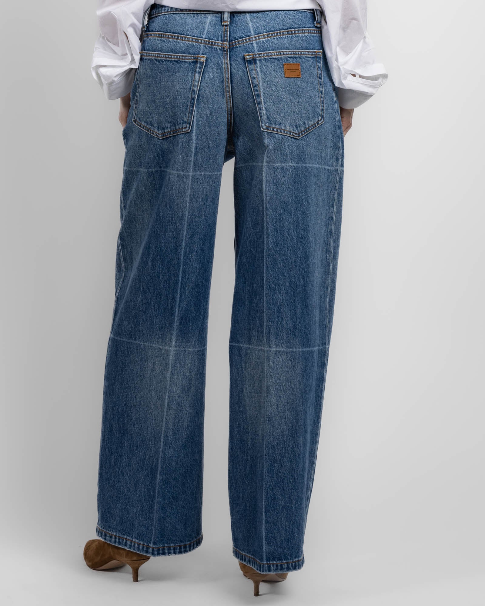 Straight Fold Line Jeans