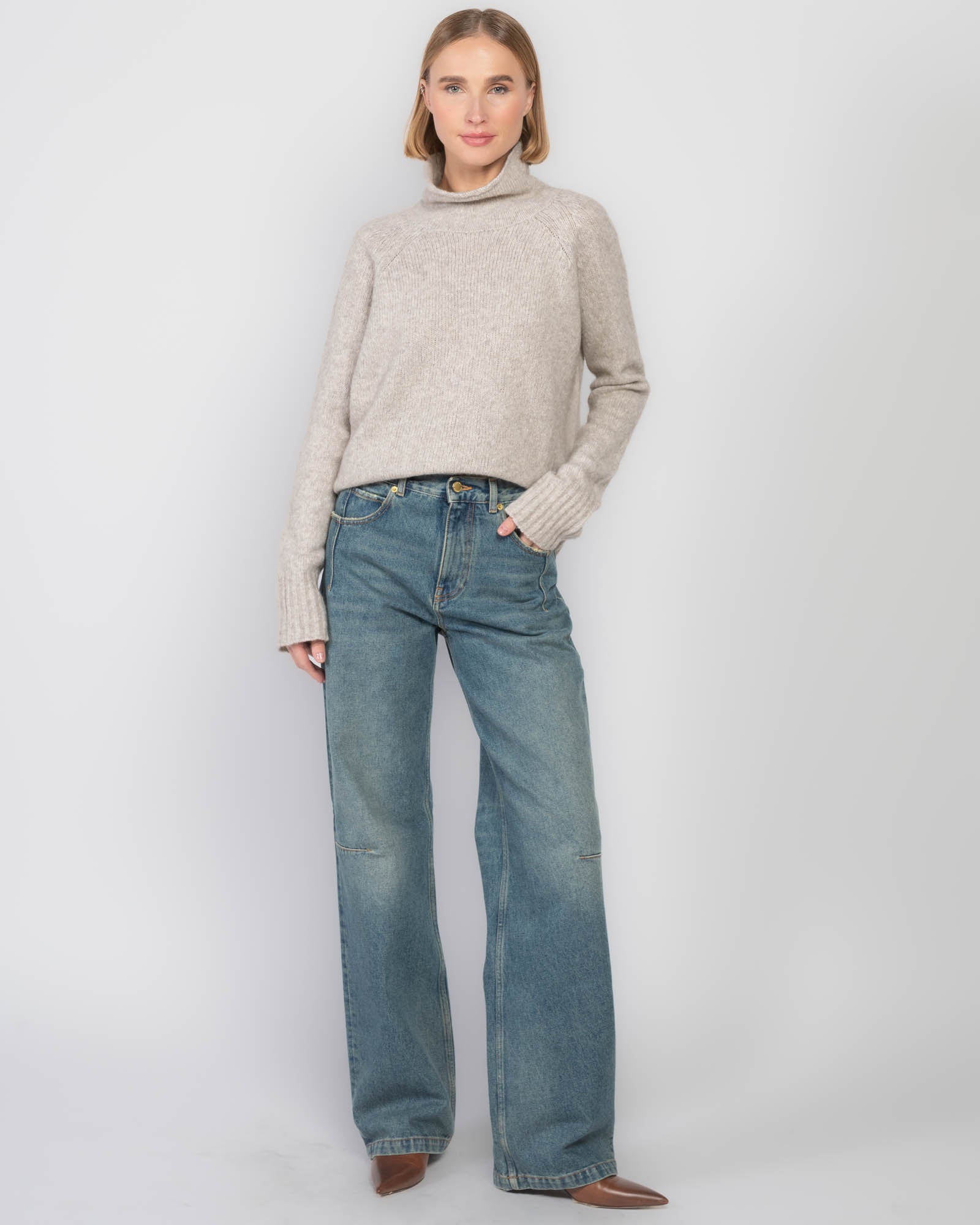 Pull à col cheminée