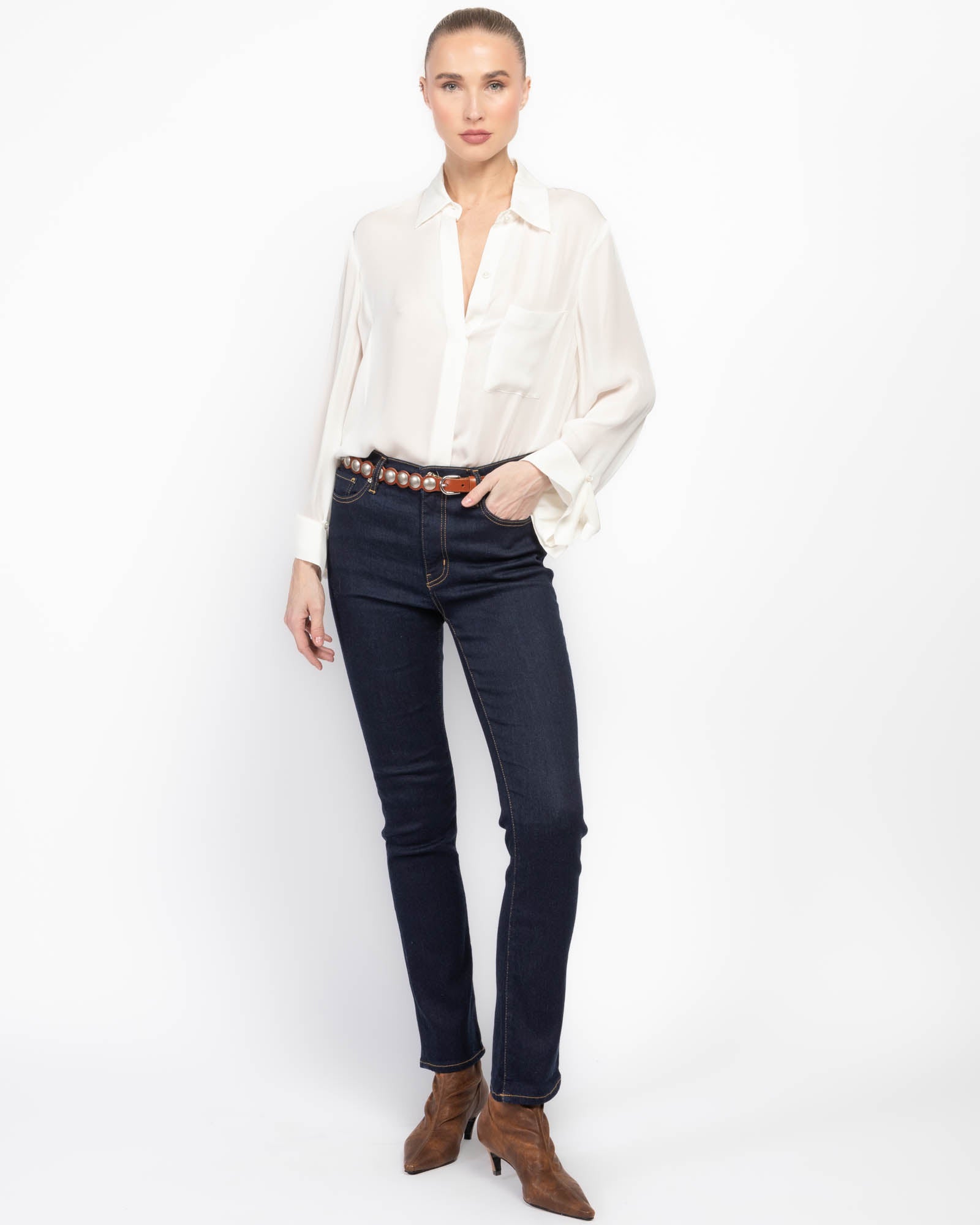 Le High Waisted Straight Jeans