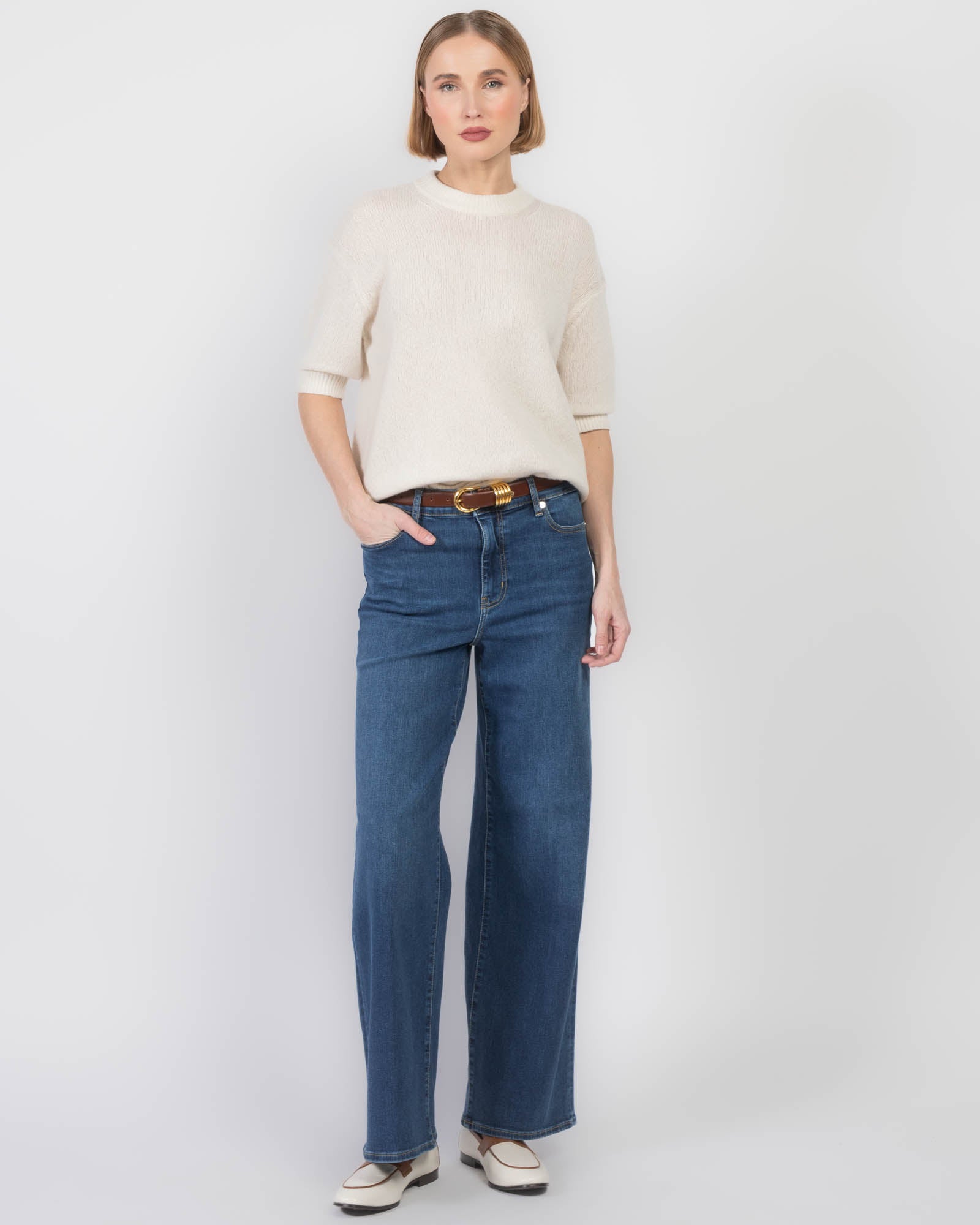 Slim Palazzo Jeans
