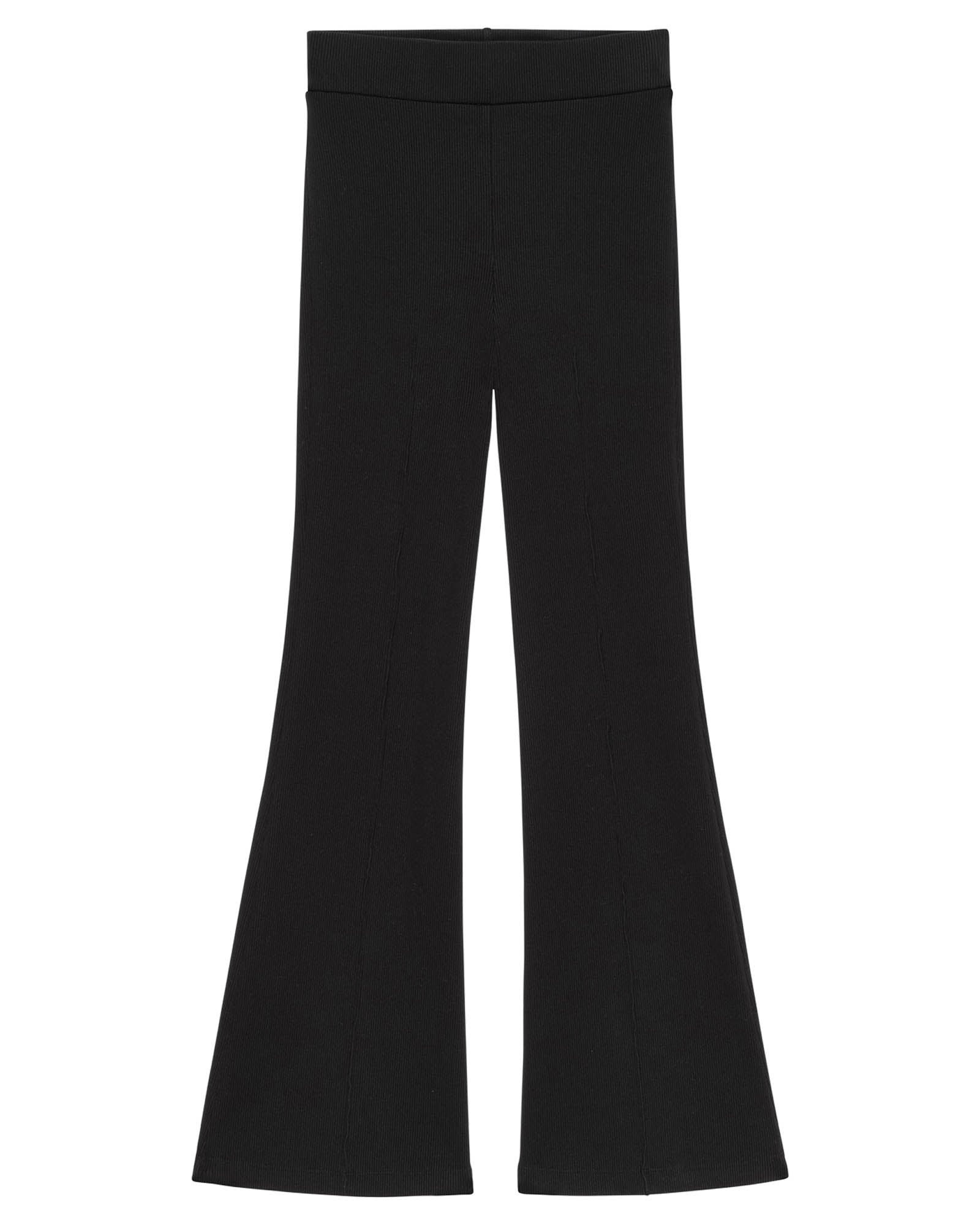 Rib Kick Flare Pants
