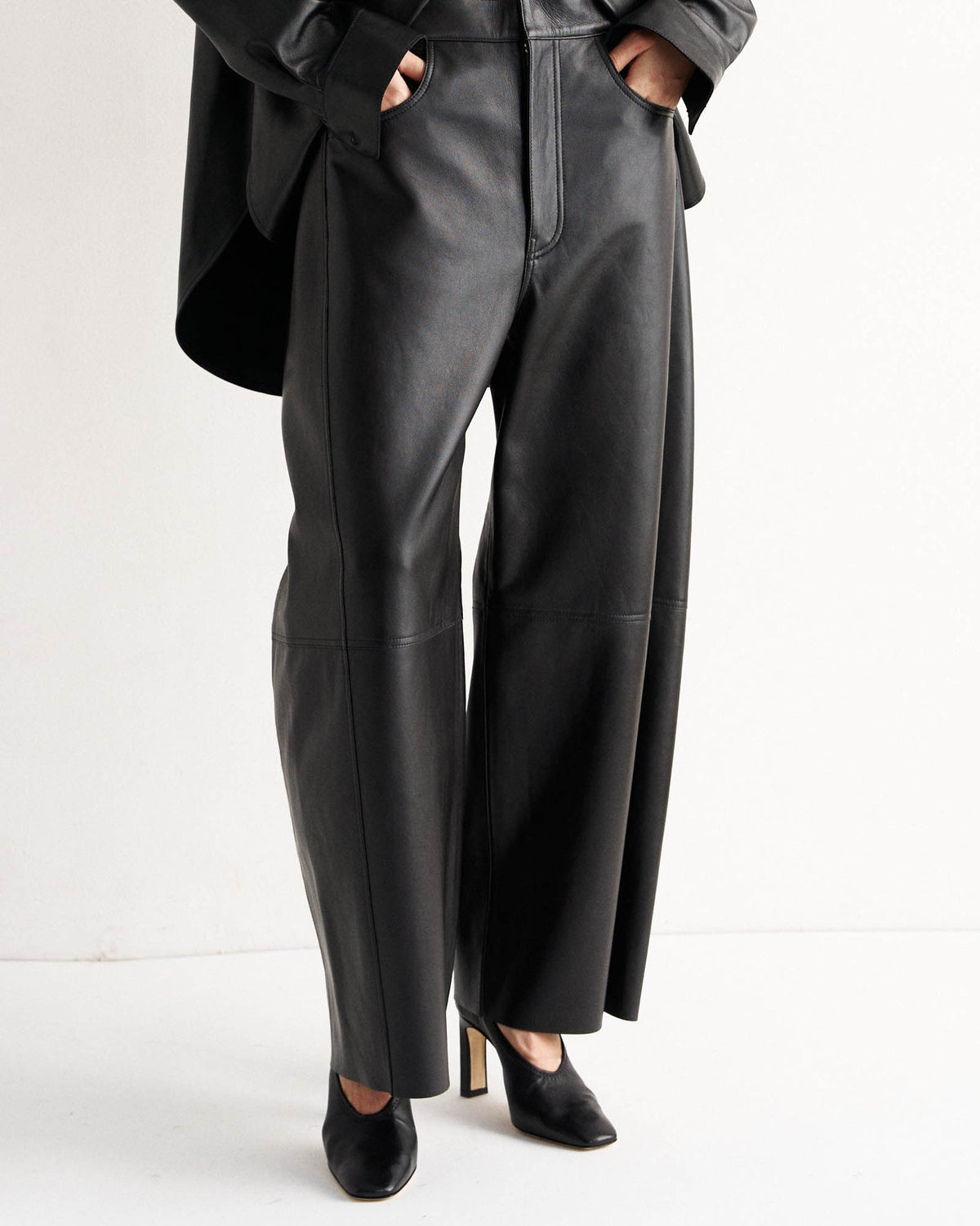The Leather Sculpted Baggy Pant